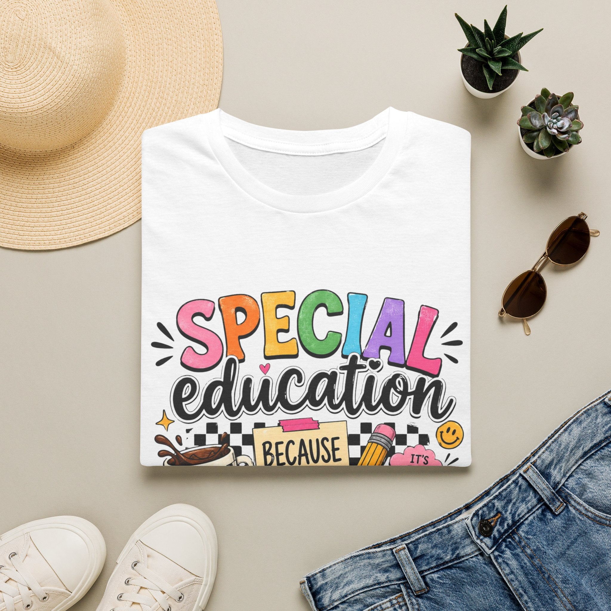 Special Education T-Shirt — "Special Education Because Normal Is Overrated" Colorful Teacher Tee