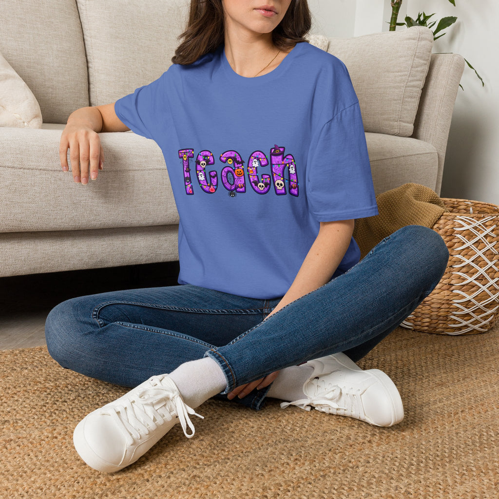 Halloween Purple Teach Unisex Softstyle T-Shirt