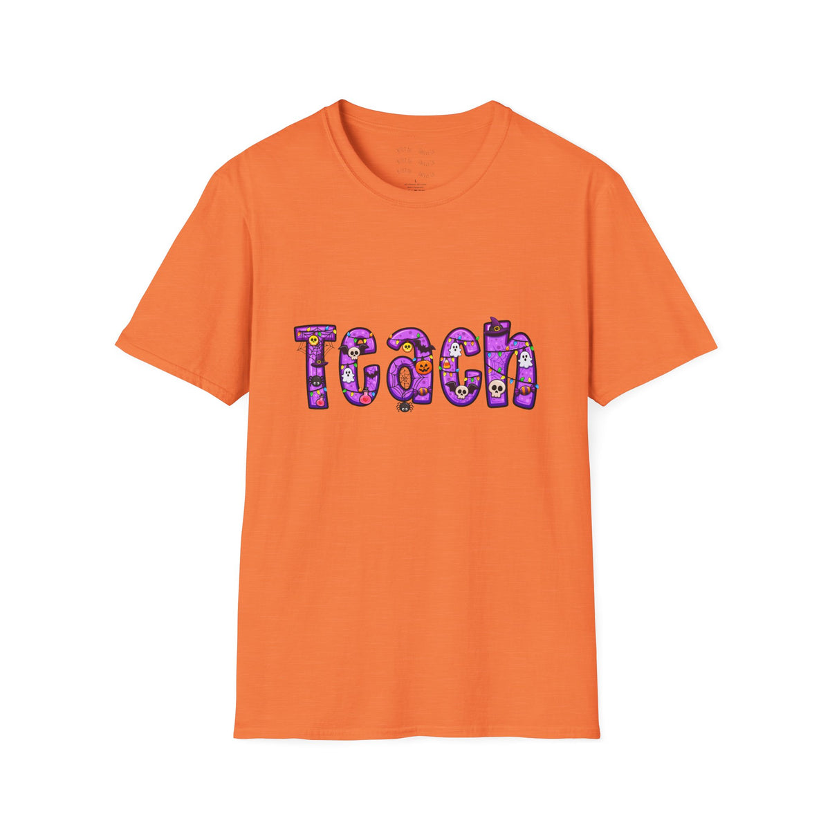 Halloween Purple Teach Unisex Softstyle T-Shirt