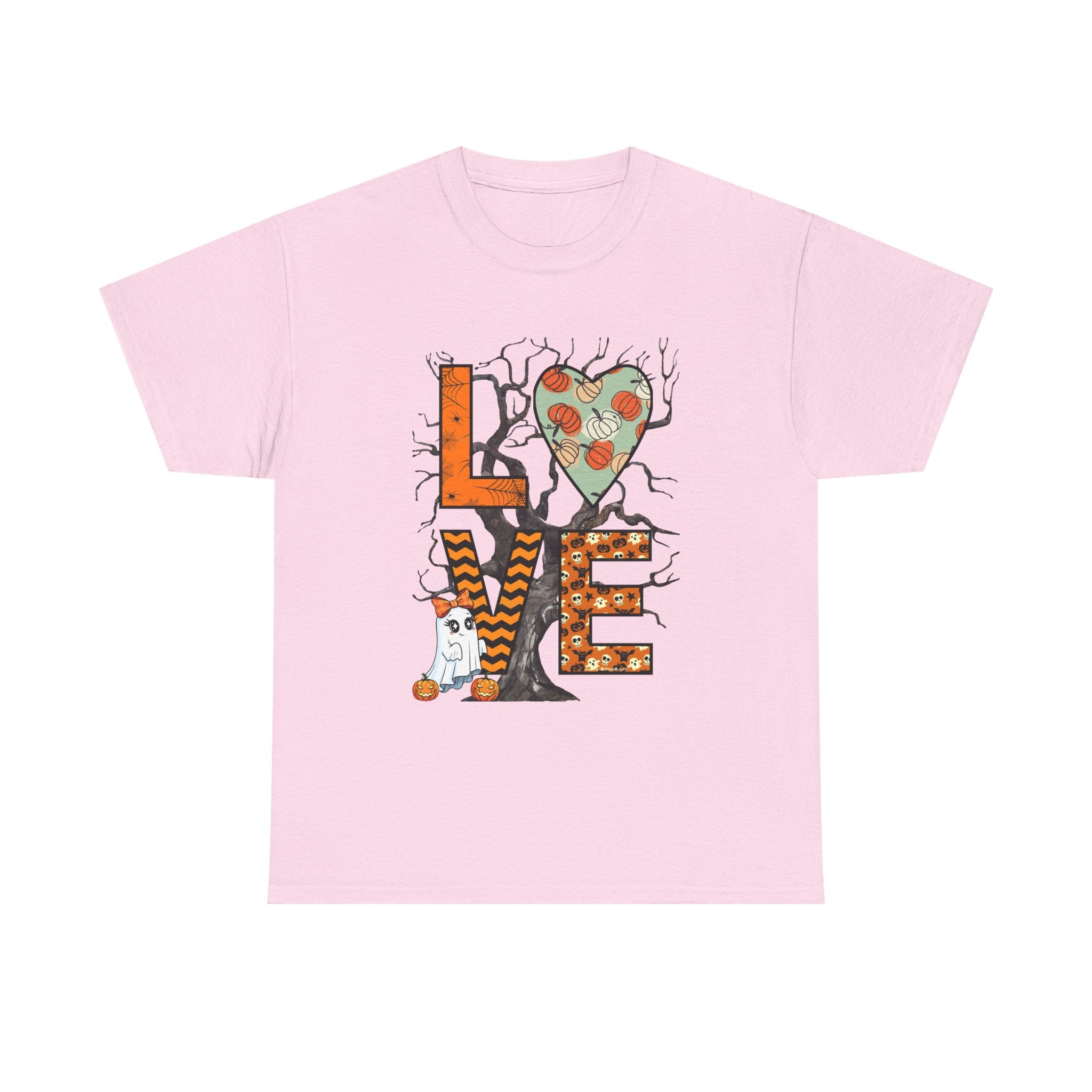 LOVE Halloween T-Shirt — Spooky Pumpkin Heart Graphic Tee