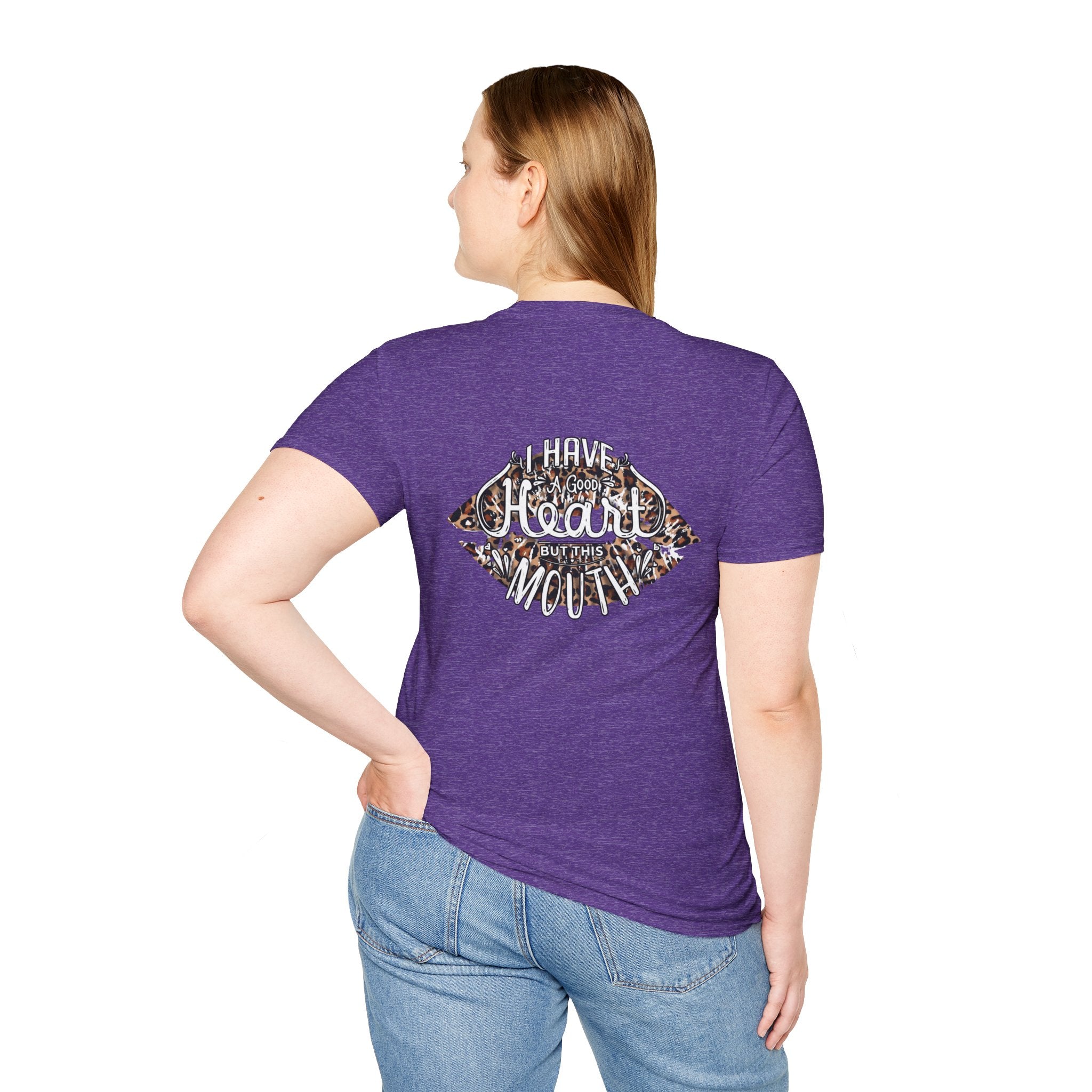 Leopard Kiss T-Shirt — Small Glam Lip Print Tee