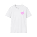T‑Shirt — Neon Pink Retro Heart Logo Tee