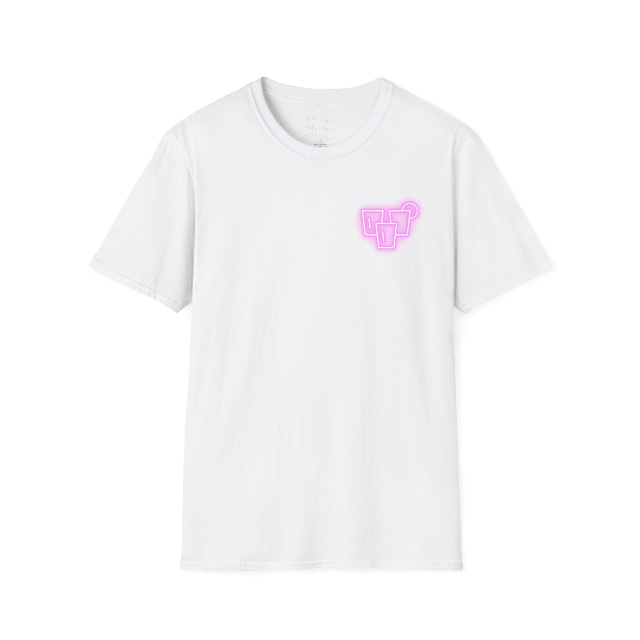 T‑Shirt — Neon Pink Retro Heart Logo Tee