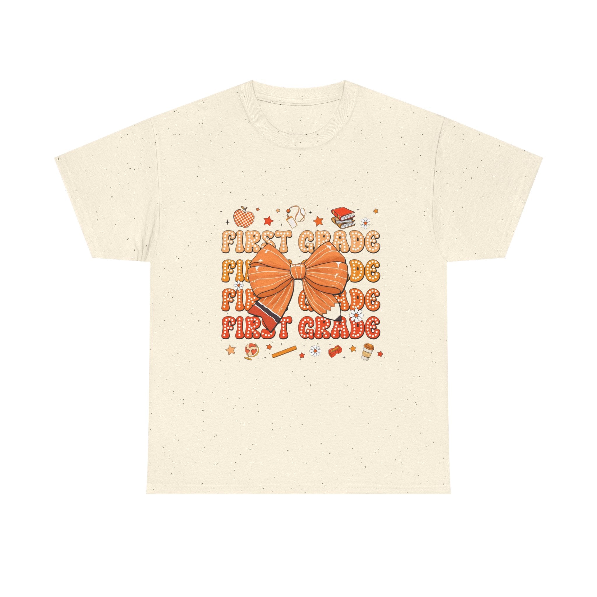 First Grade Bow T‑Shirt – Cute Back‑to‑School Teacher & Student Tee