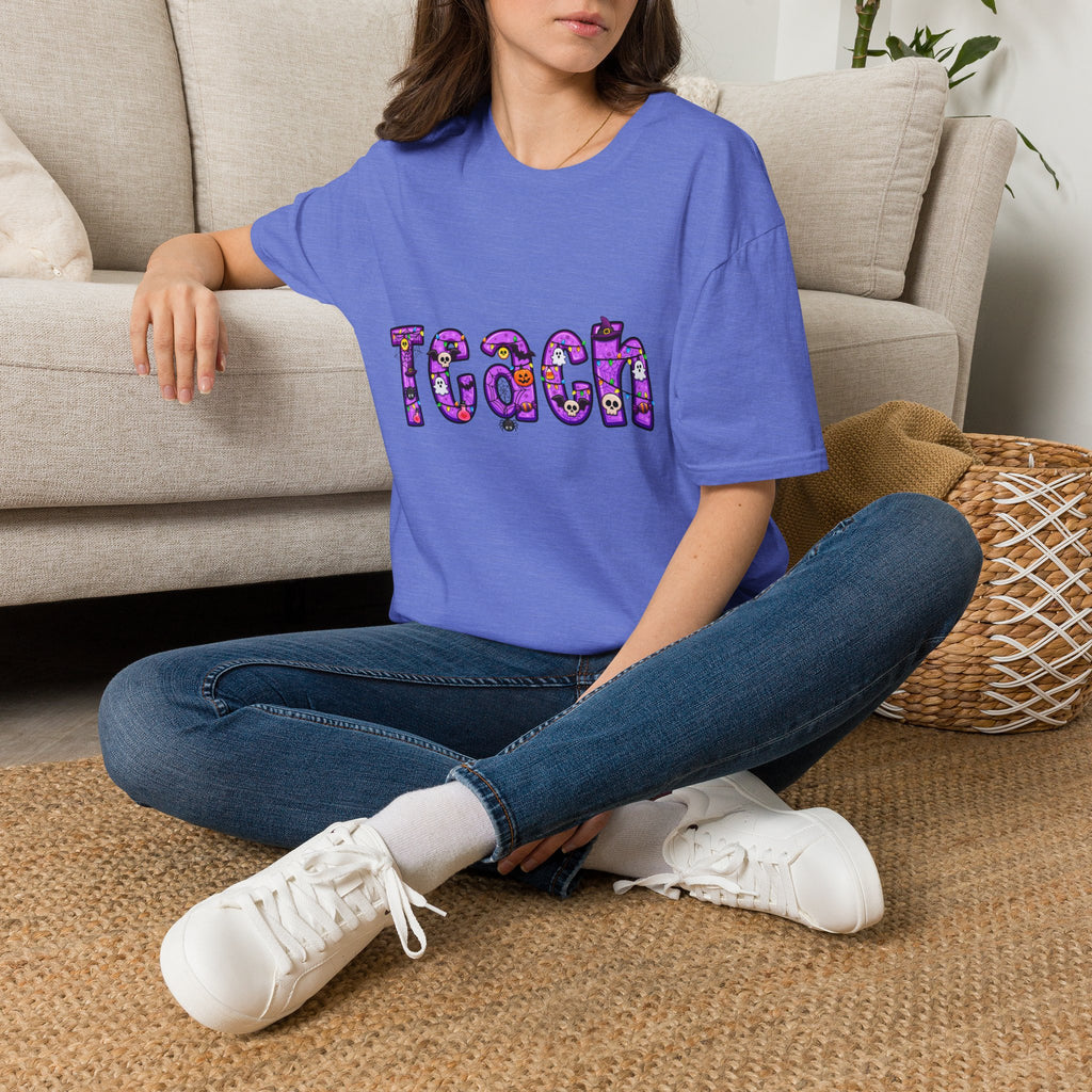 Halloween Purple Teach Unisex Softstyle T-Shirt