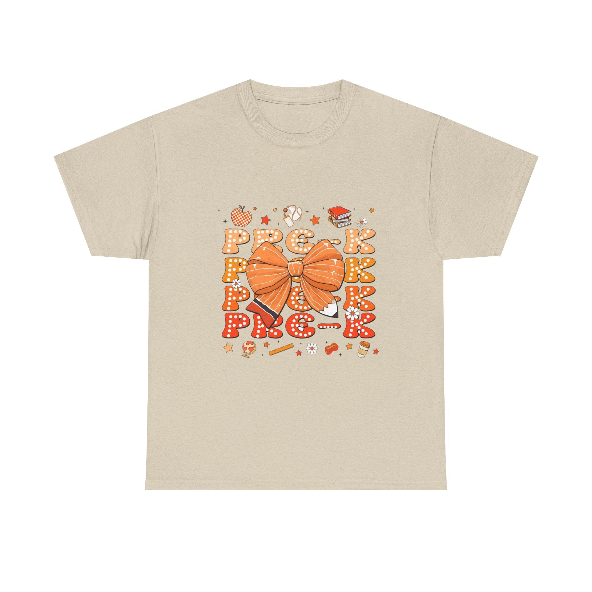 Pre-K Bow T-Shirt — Cute Fall Pumpkin Graphic Tee