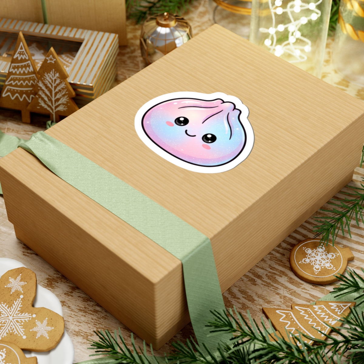 Kawaii Galaxy Dumpling Sticker — Cute Pastel Food Kawaii Laptop Decal