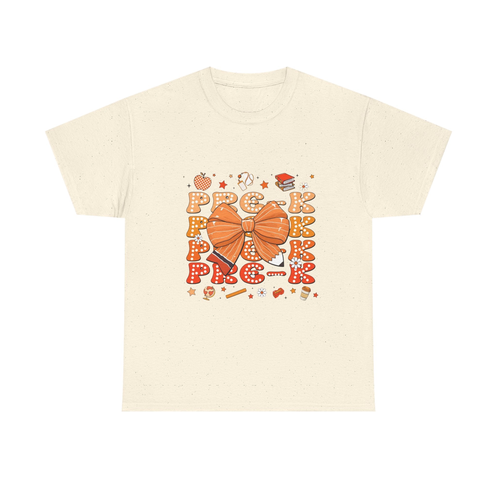 Pre-K Bow T-Shirt — Cute Fall Pumpkin Graphic Tee