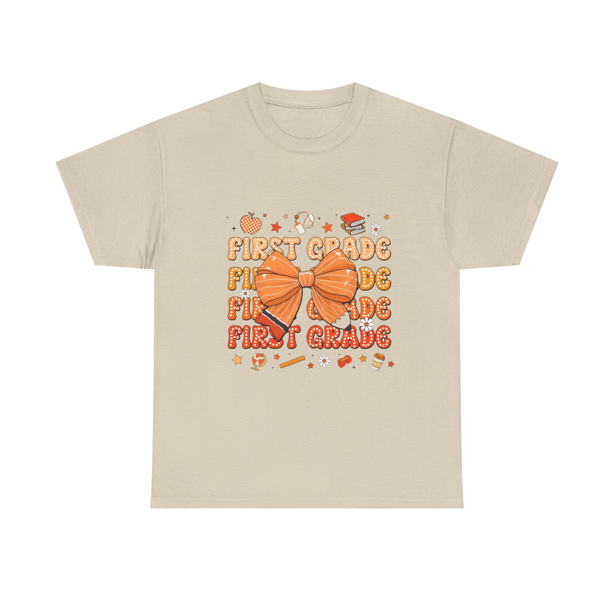First Grade Bow T‑Shirt – Cute Back‑to‑School Teacher & Student Tee
