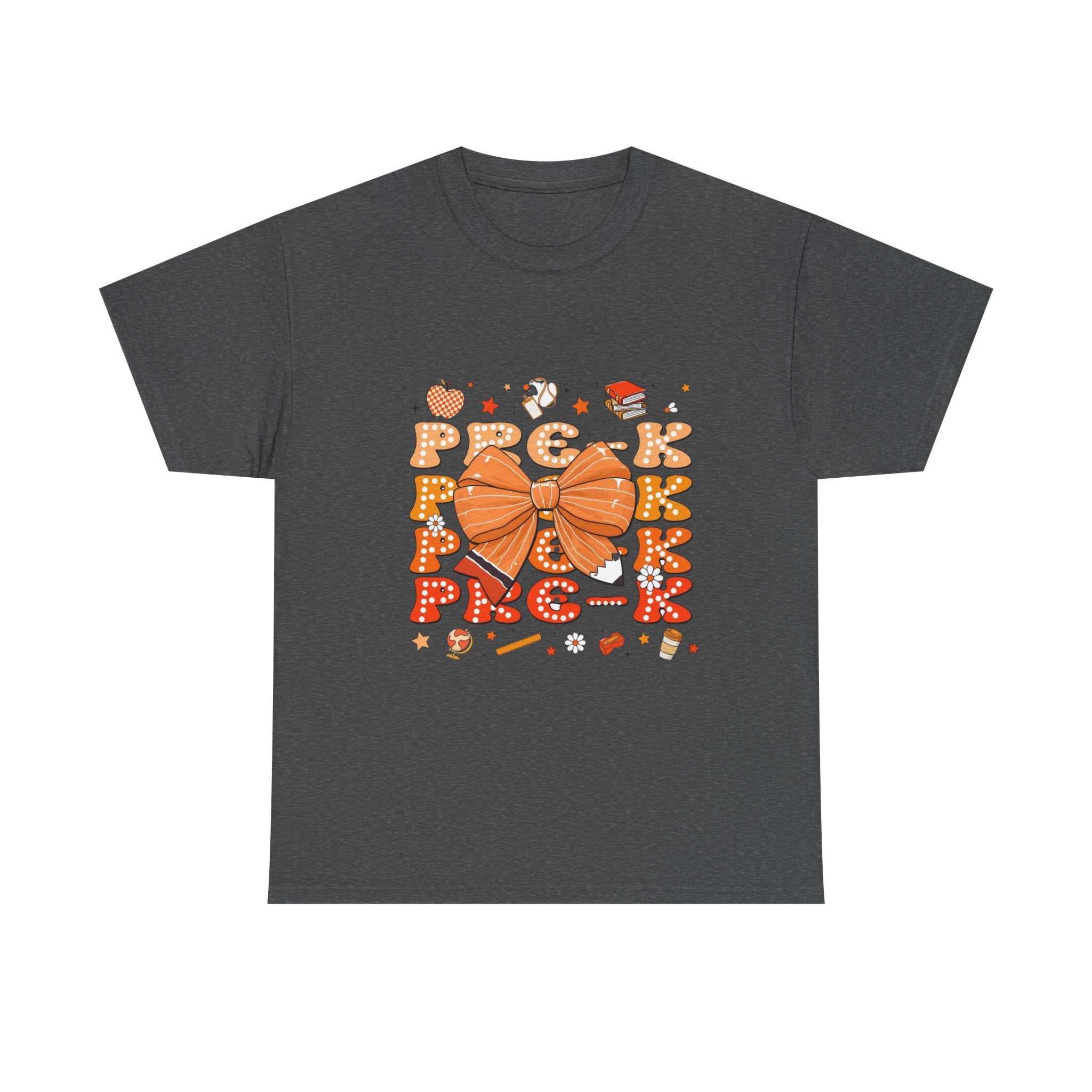 Pre-K Bow T-Shirt — Cute Fall Pumpkin Graphic Tee
