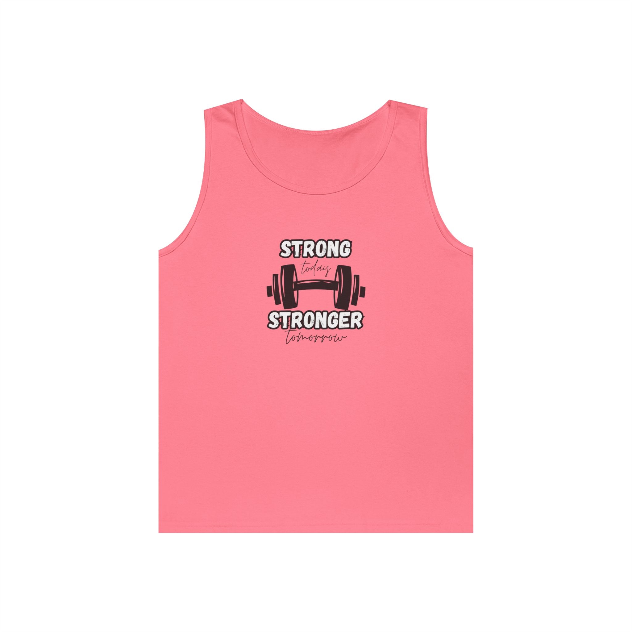 Tank Top — "Strong Today, Stronger Tomorrow" Weightlifting Gym Shirt