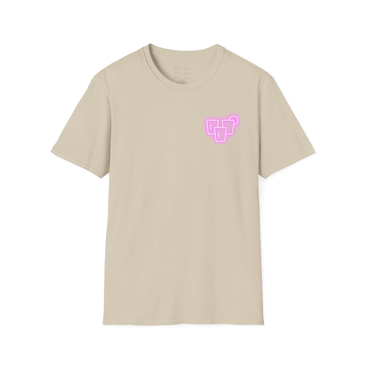 T‑Shirt — Neon Pink Retro Heart Logo Tee