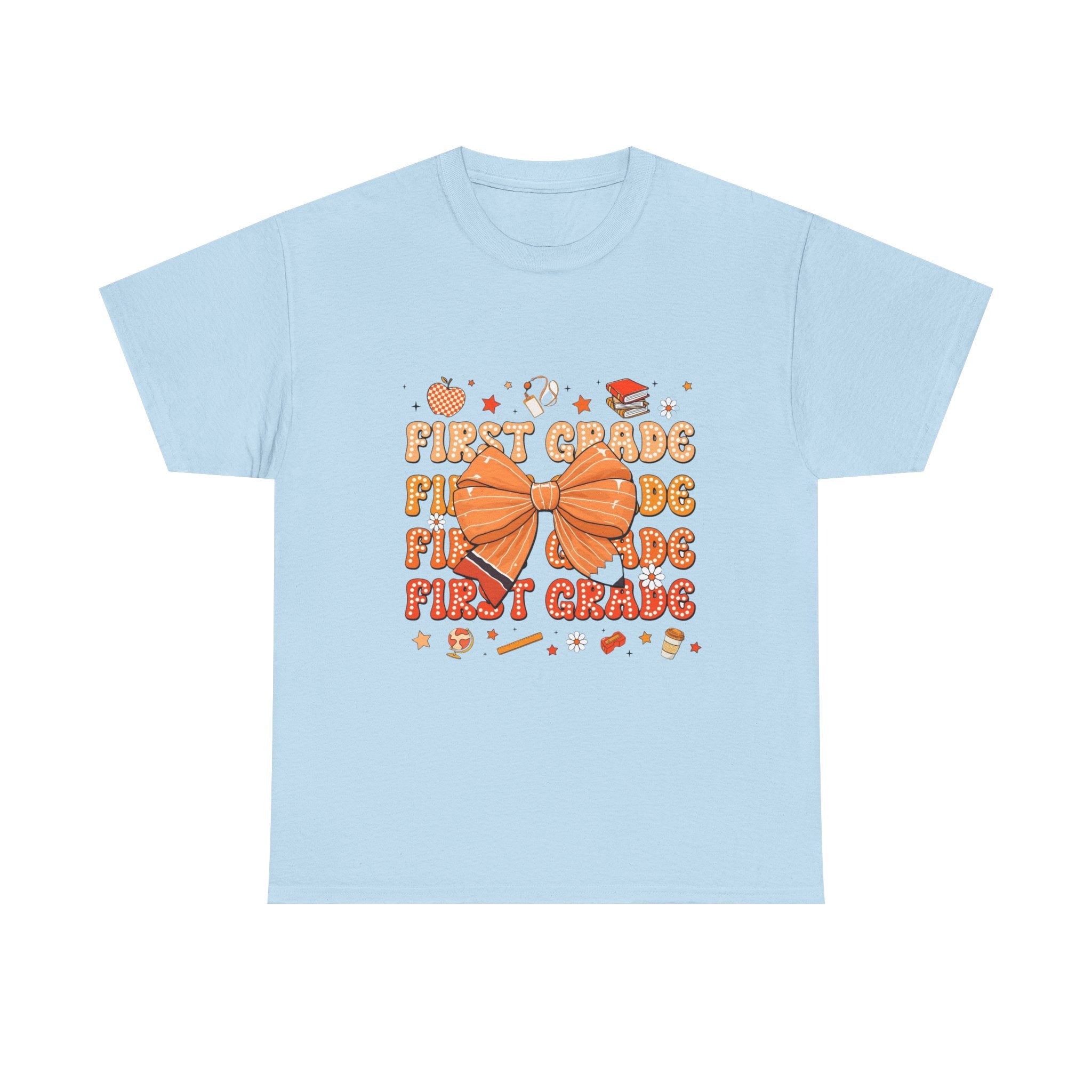 First Grade Bow T‑Shirt – Cute Back‑to‑School Teacher & Student Tee