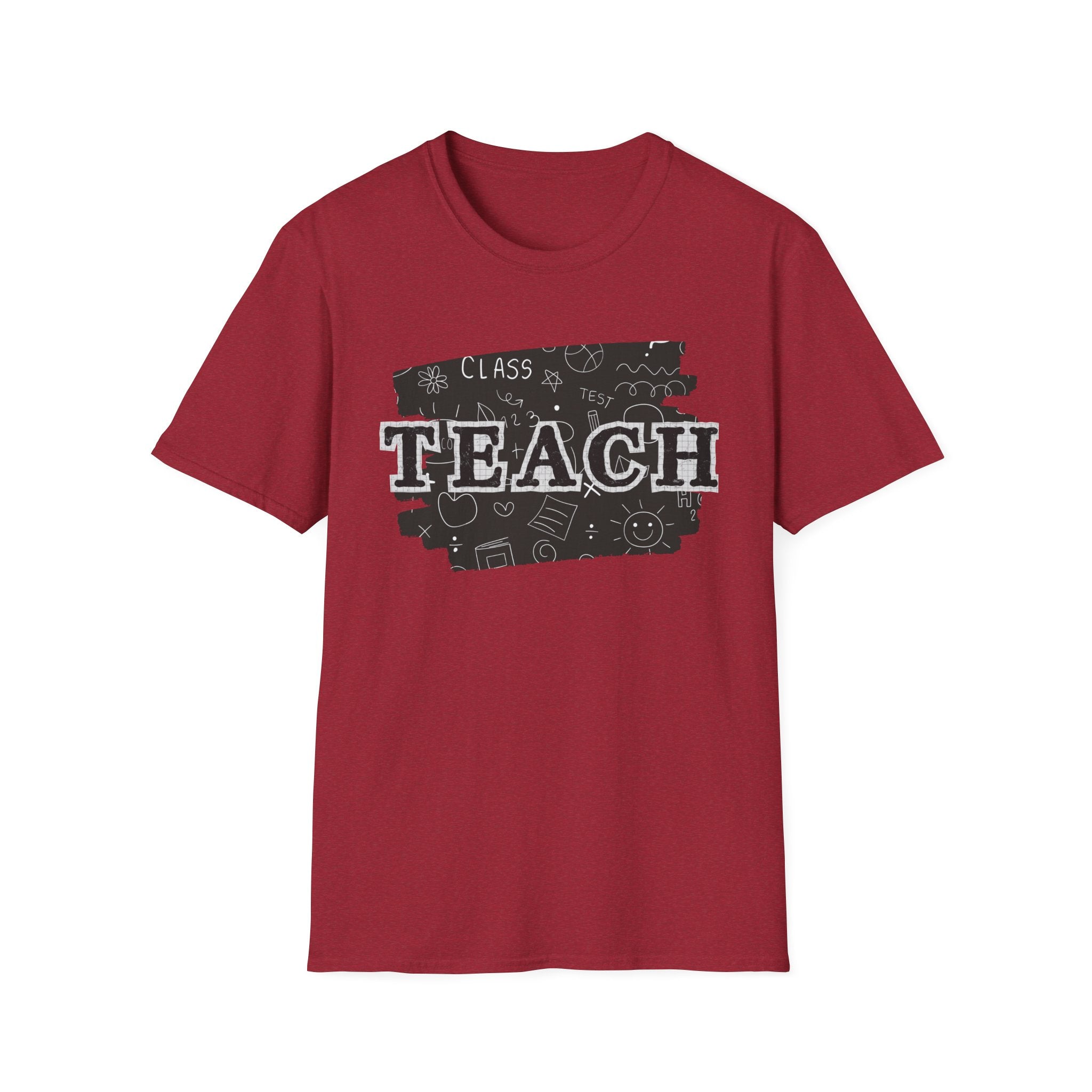 Teacher Chalkboard Graphic T‑Shirt — TEACH Typography Design
