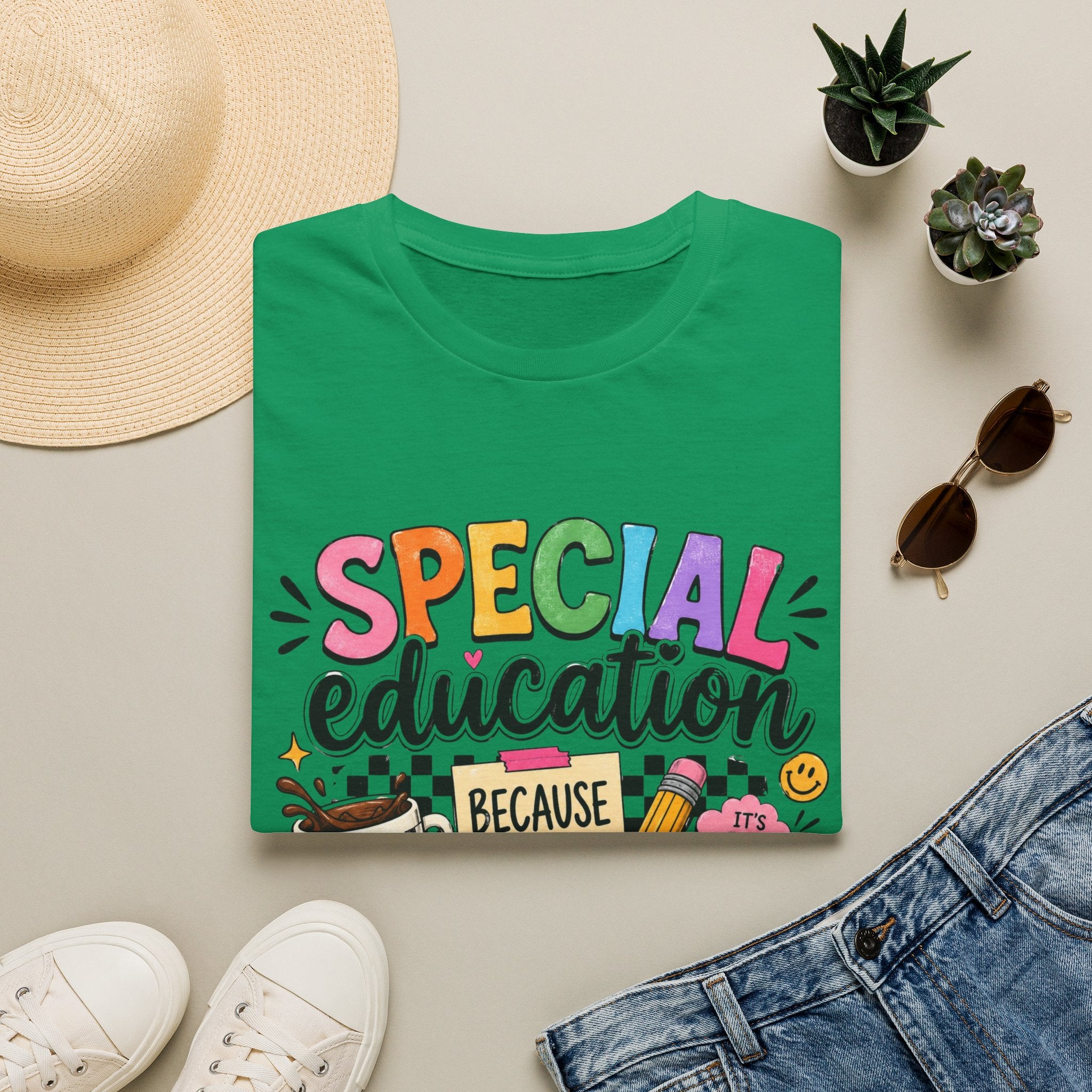 Special Education T-Shirt — "Special Education Because Normal Is Overrated" Colorful Teacher Tee