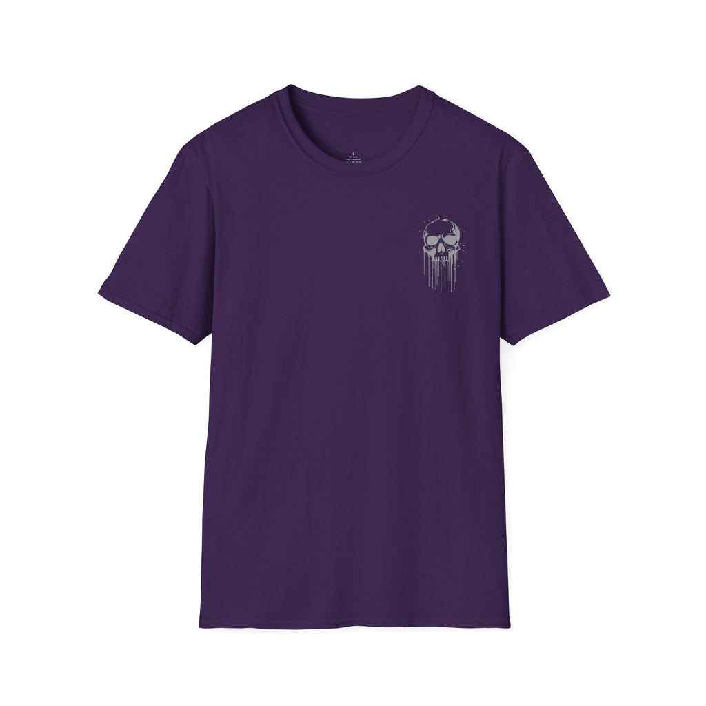 Skull Drip T-Shirt — Minimal Grunge Skull Chest Graphic