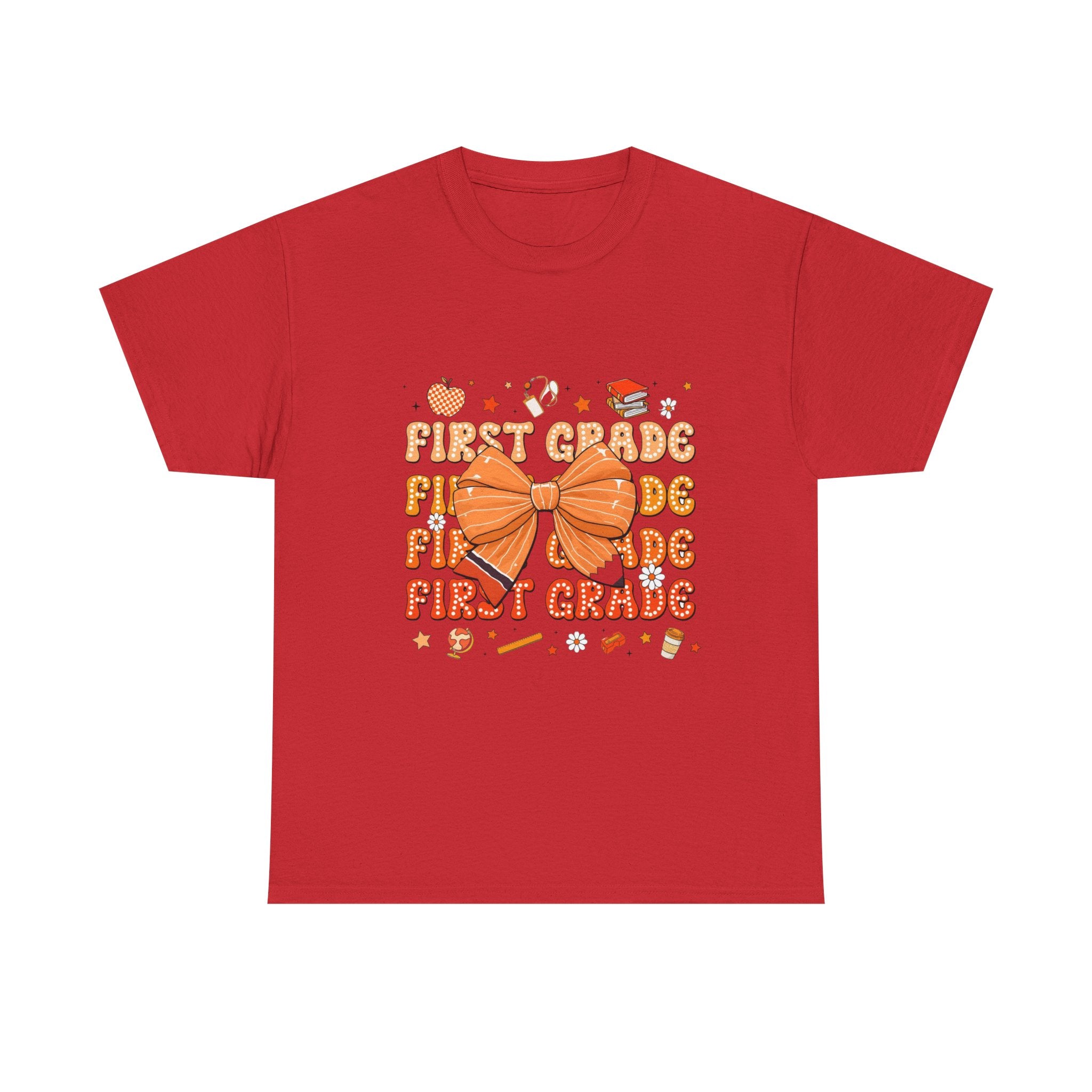 First Grade Bow T‑Shirt – Cute Back‑to‑School Teacher & Student Tee