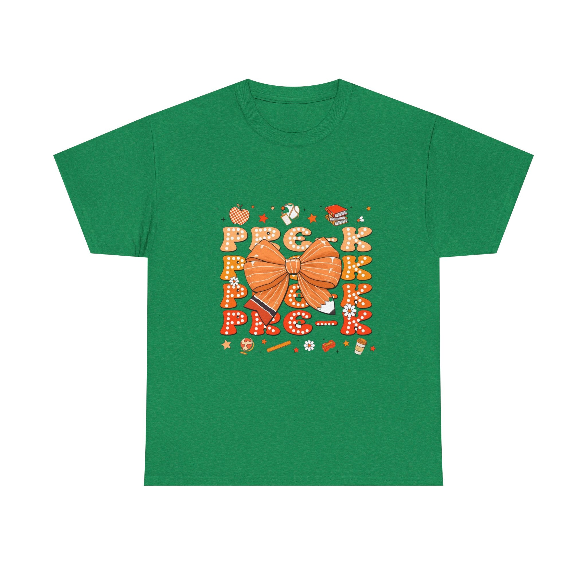 Pre-K Bow T-Shirt — Cute Fall Pumpkin Graphic Tee