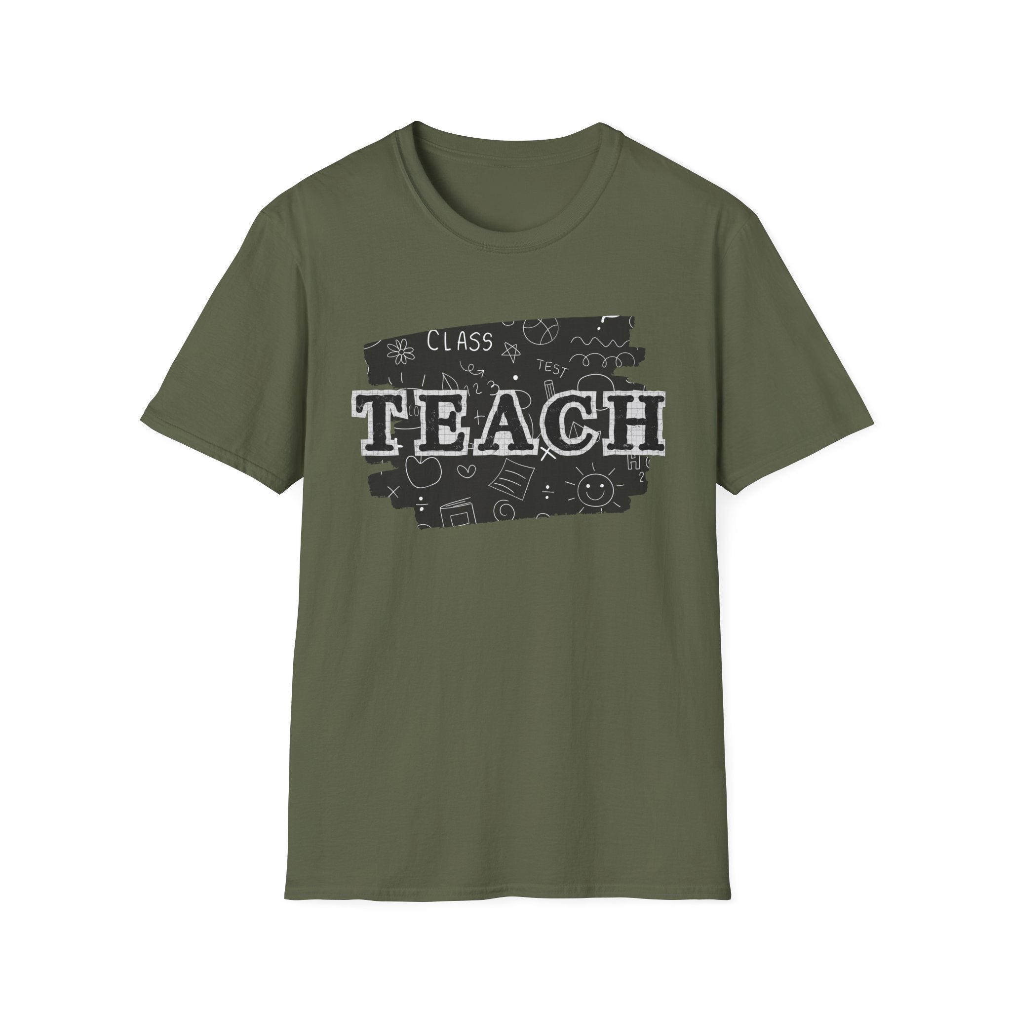 Teacher Chalkboard Graphic T‑Shirt — TEACH Typography Design