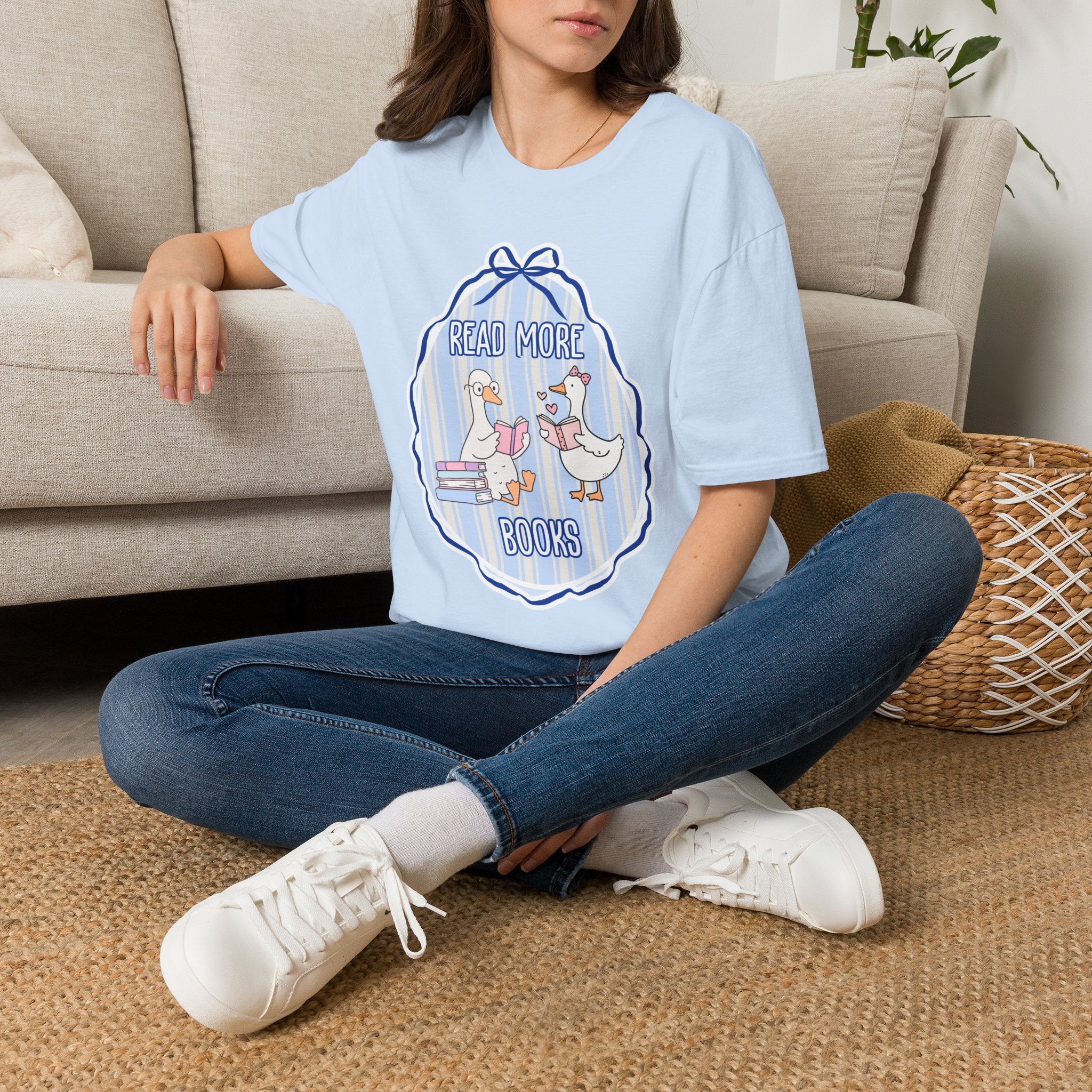 Read More Books T-Shirt — Cute Duck Family Reading Graphic Tee