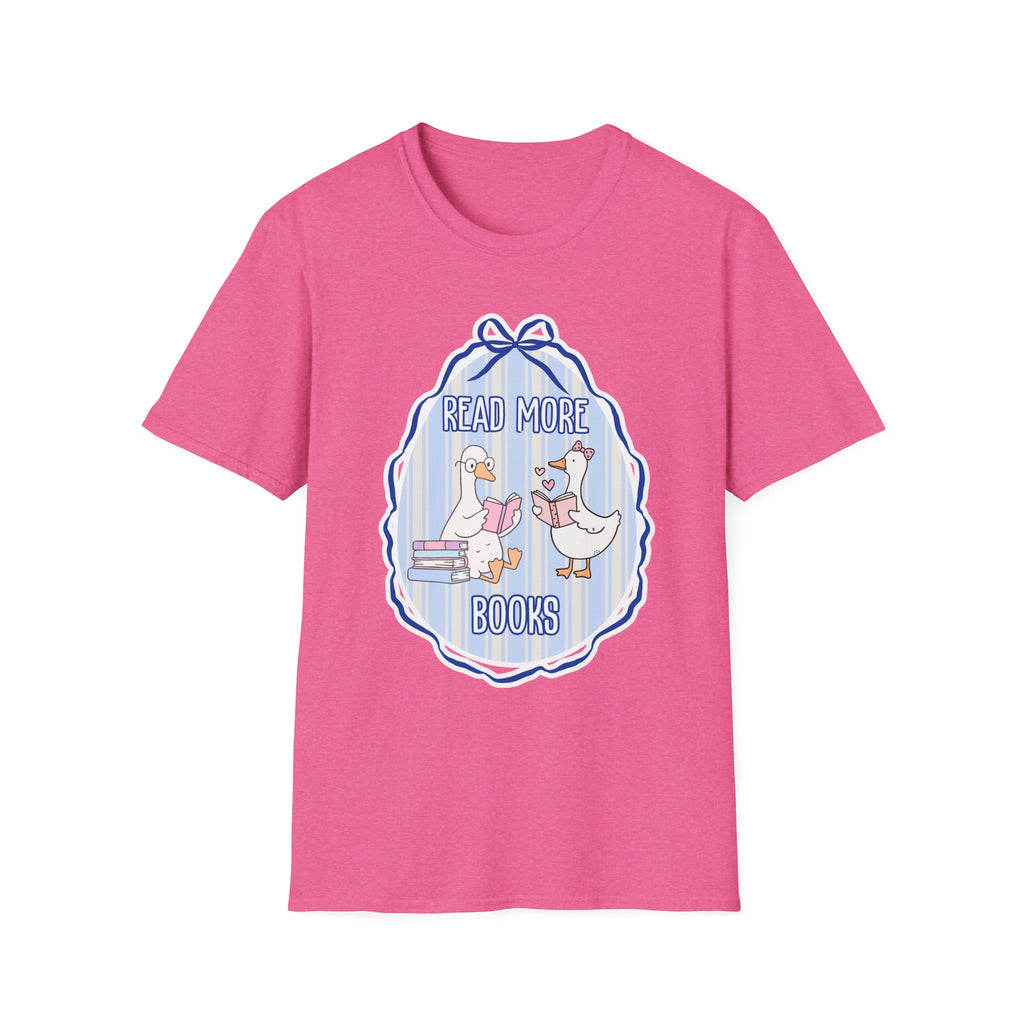 Read More Books T-Shirt — Cute Duck Family Reading Graphic Tee