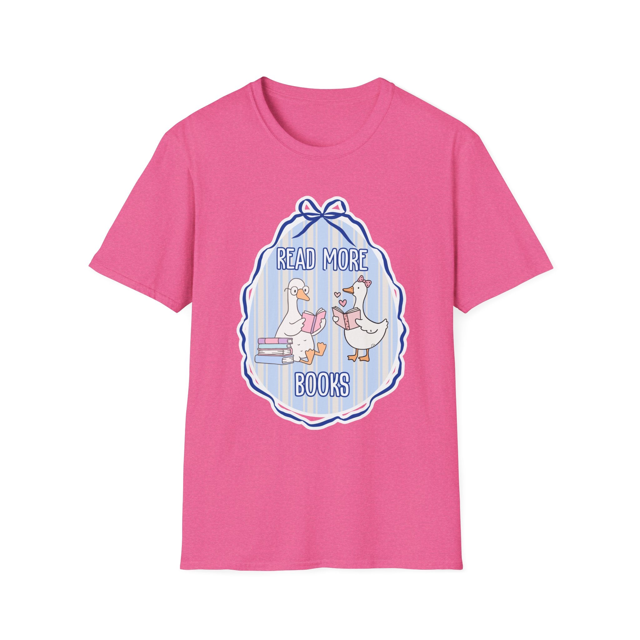 Read More Books T-Shirt — Cute Duck Family Reading Graphic Tee