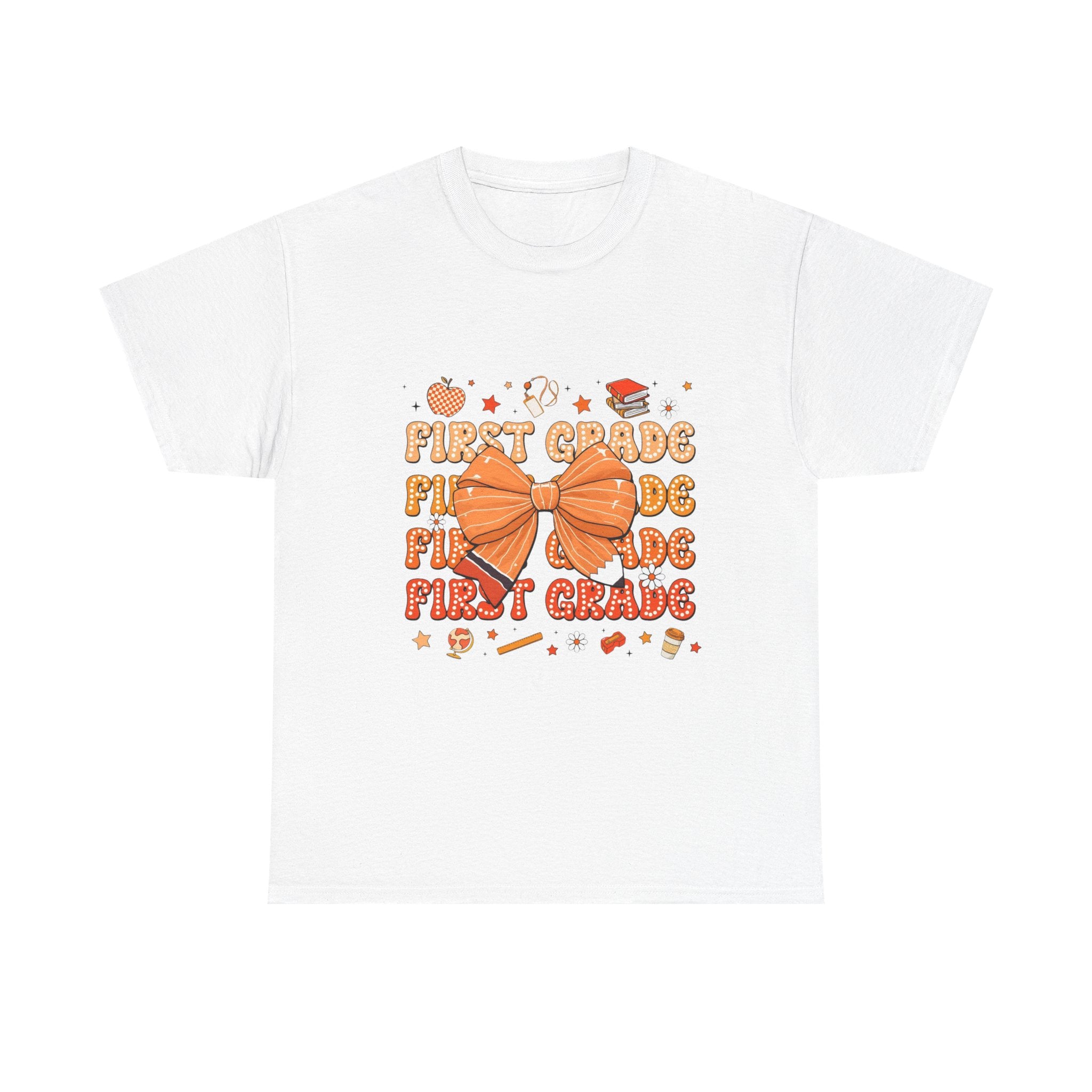First Grade Bow T‑Shirt – Cute Back‑to‑School Teacher & Student Tee