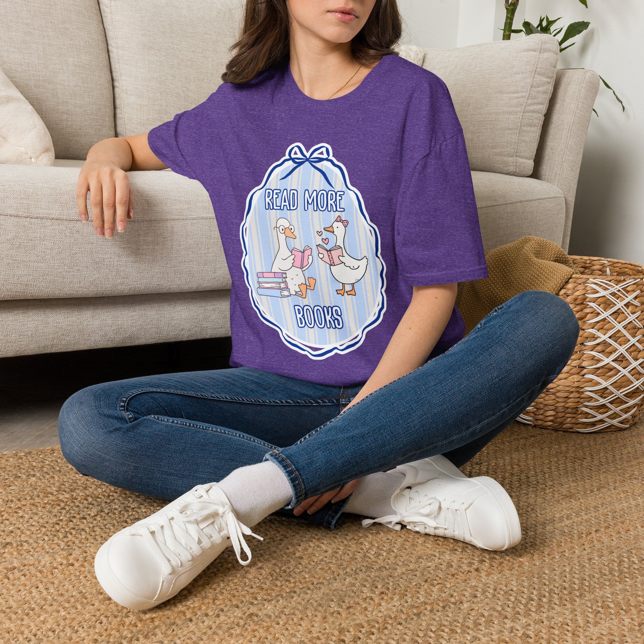 Read More Books T-Shirt — Cute Duck Family Reading Graphic Tee