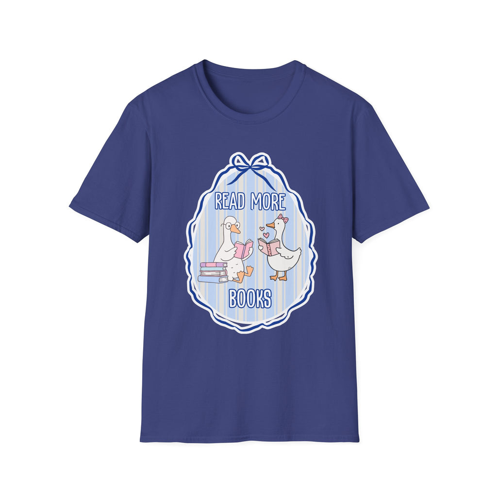 Read More Books T-Shirt — Cute Duck Family Reading Graphic Tee