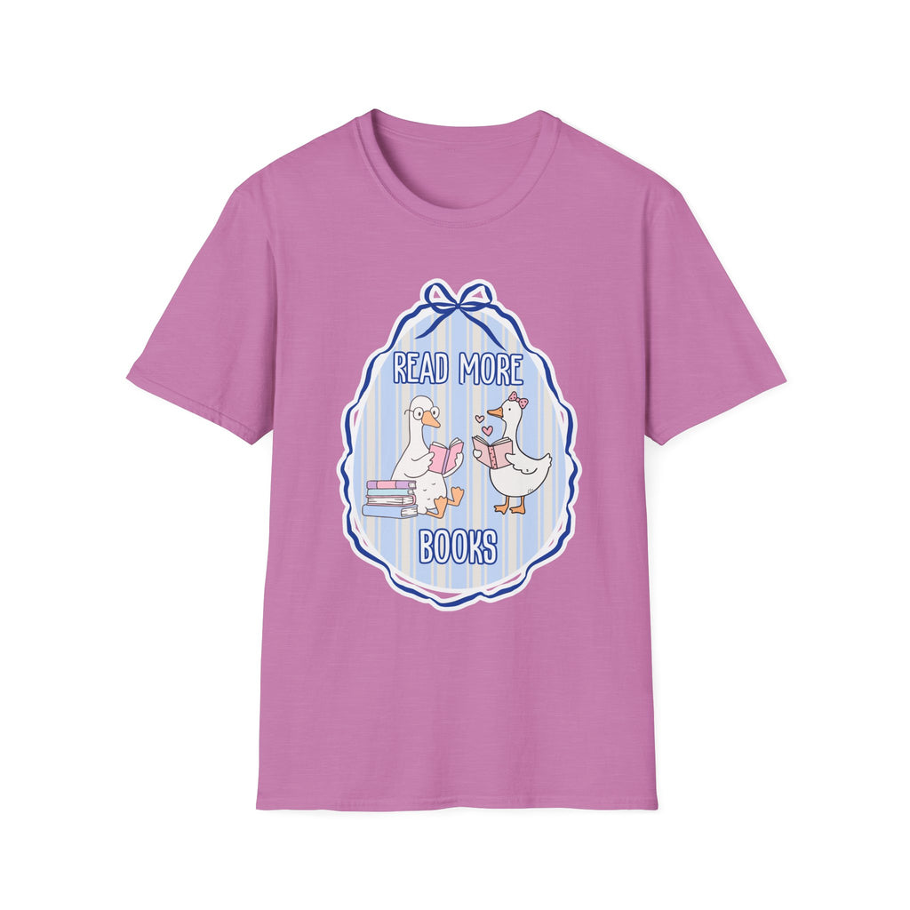 Read More Books T-Shirt — Cute Duck Family Reading Graphic Tee