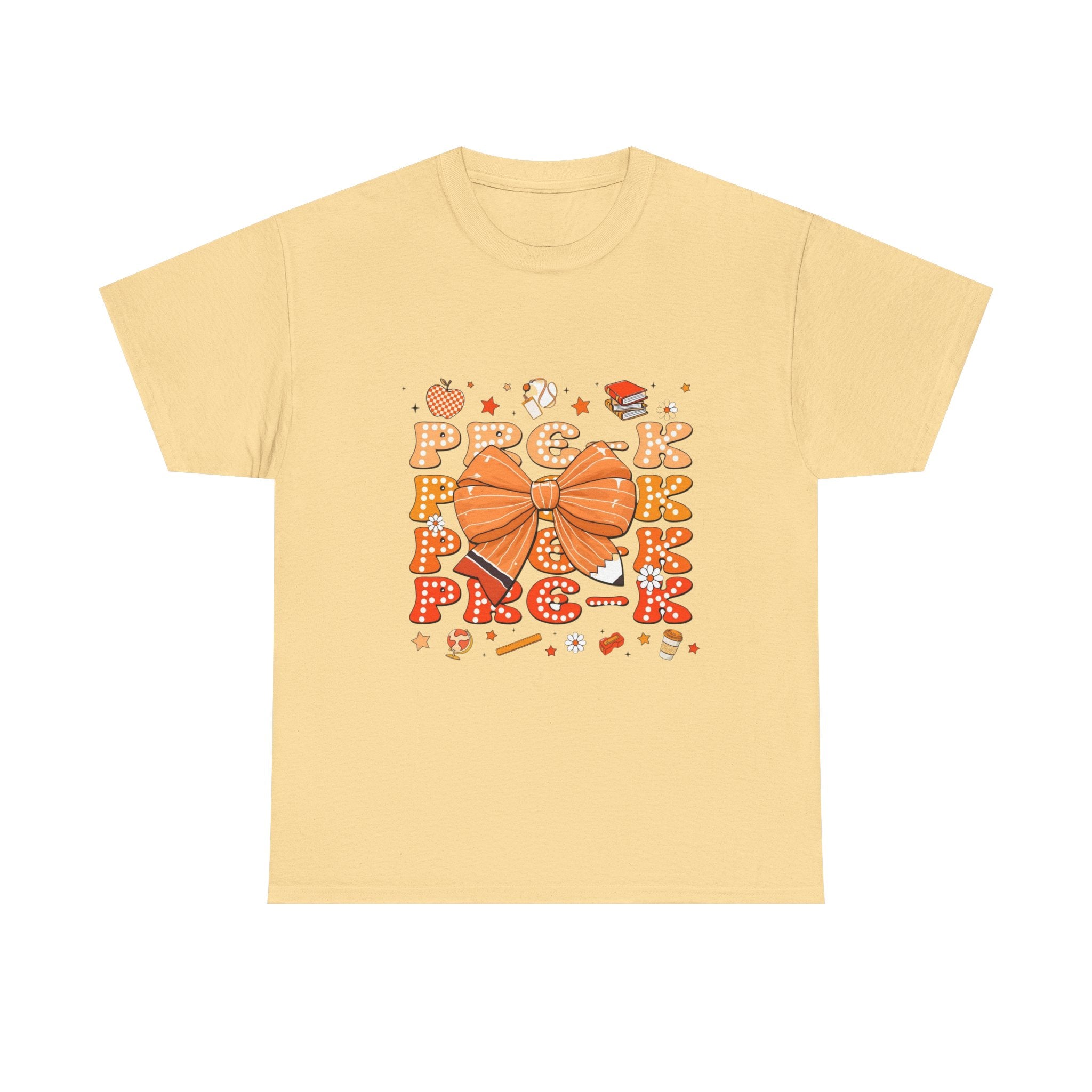 Pre-K Bow T-Shirt — Cute Fall Pumpkin Graphic Tee