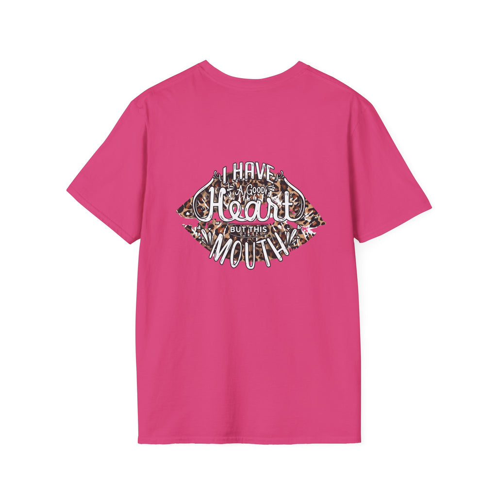 Leopard Kiss T-Shirt — Small Glam Lip Print Tee