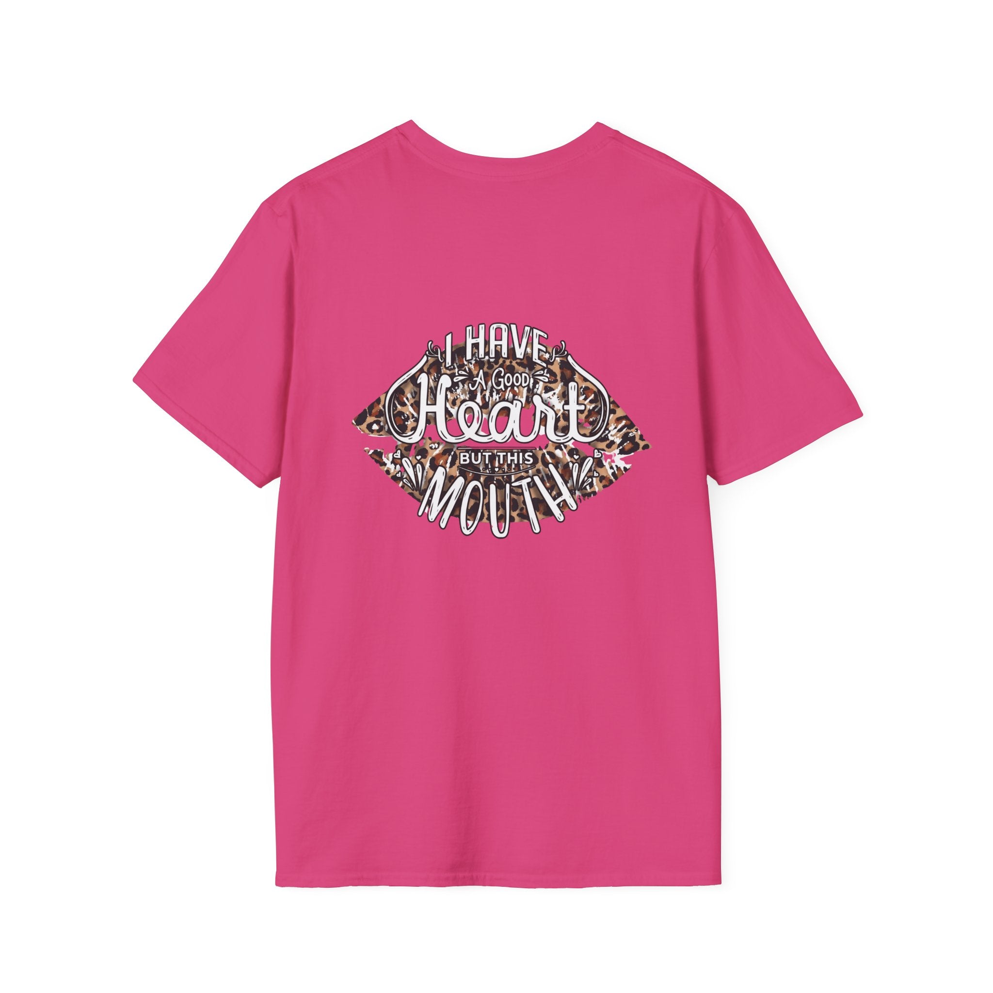 Leopard Kiss T-Shirt — Small Glam Lip Print Tee