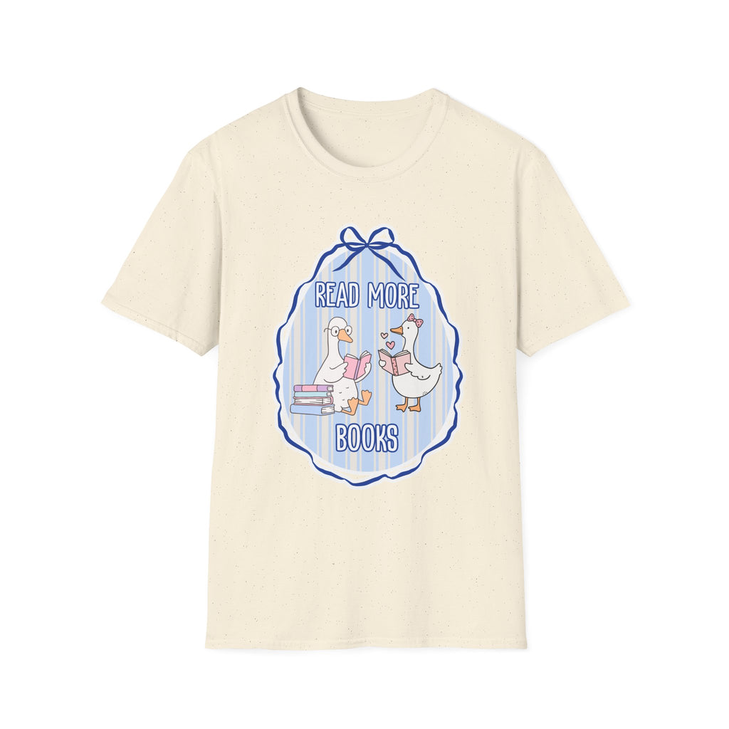 Read More Books T-Shirt — Cute Duck Family Reading Graphic Tee