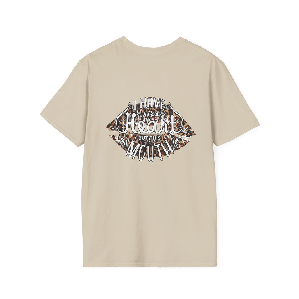 Leopard Kiss T-Shirt — Small Glam Lip Print Tee