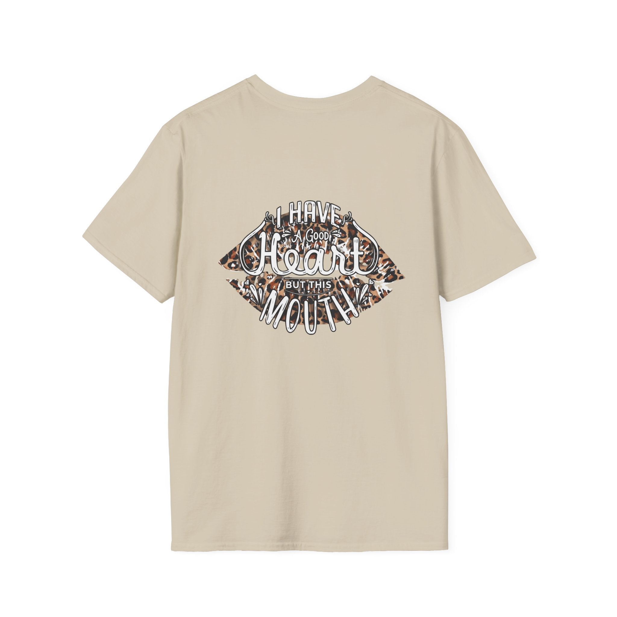 Leopard Kiss T-Shirt — Small Glam Lip Print Tee