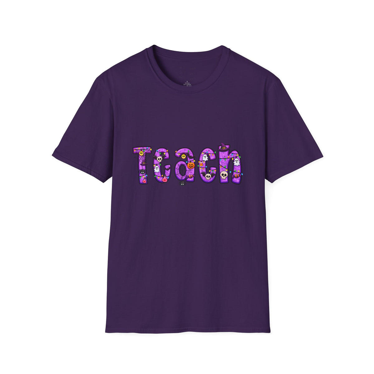 Halloween Purple Teach Unisex Softstyle T-Shirt