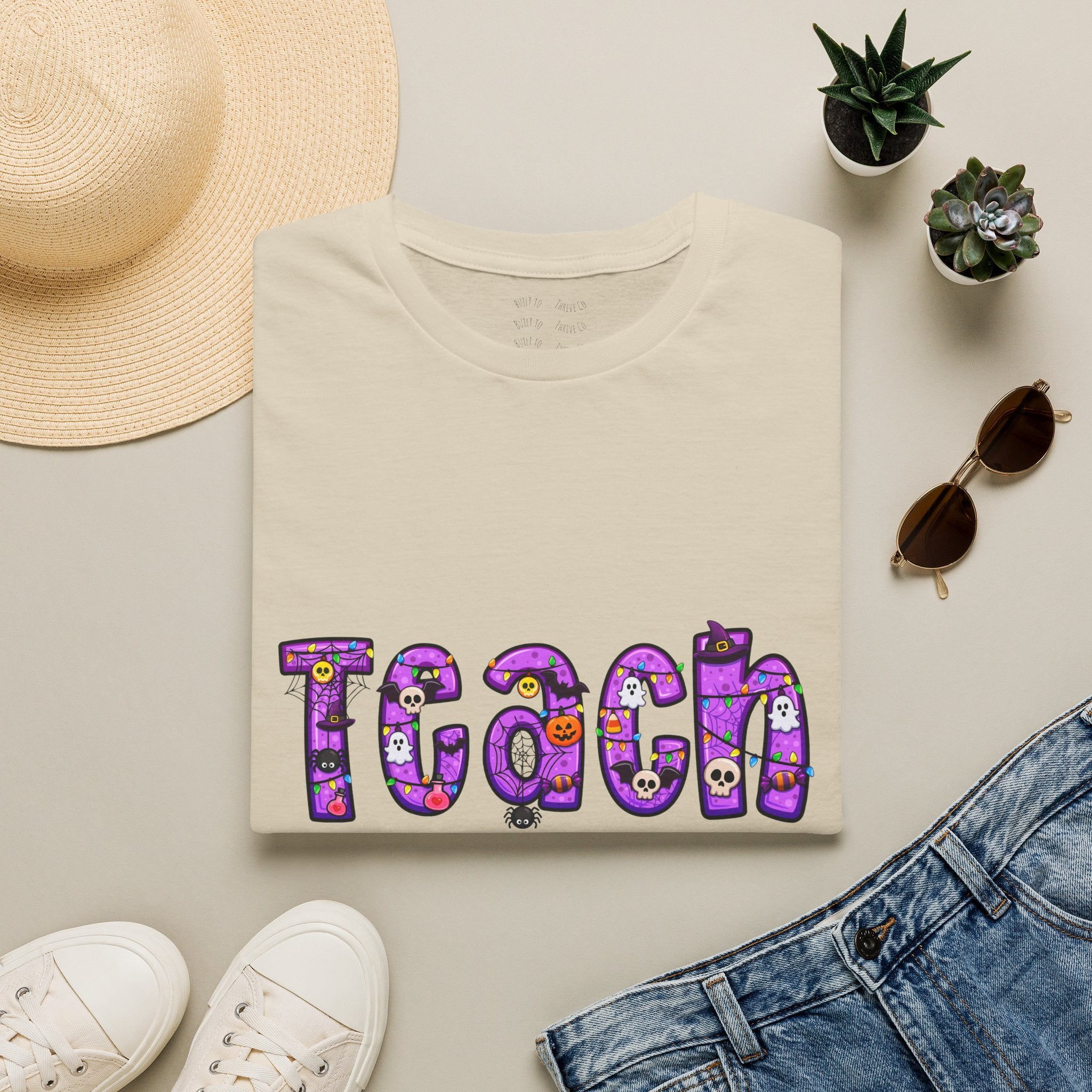 Halloween Purple Teach Unisex Softstyle T-Shirt