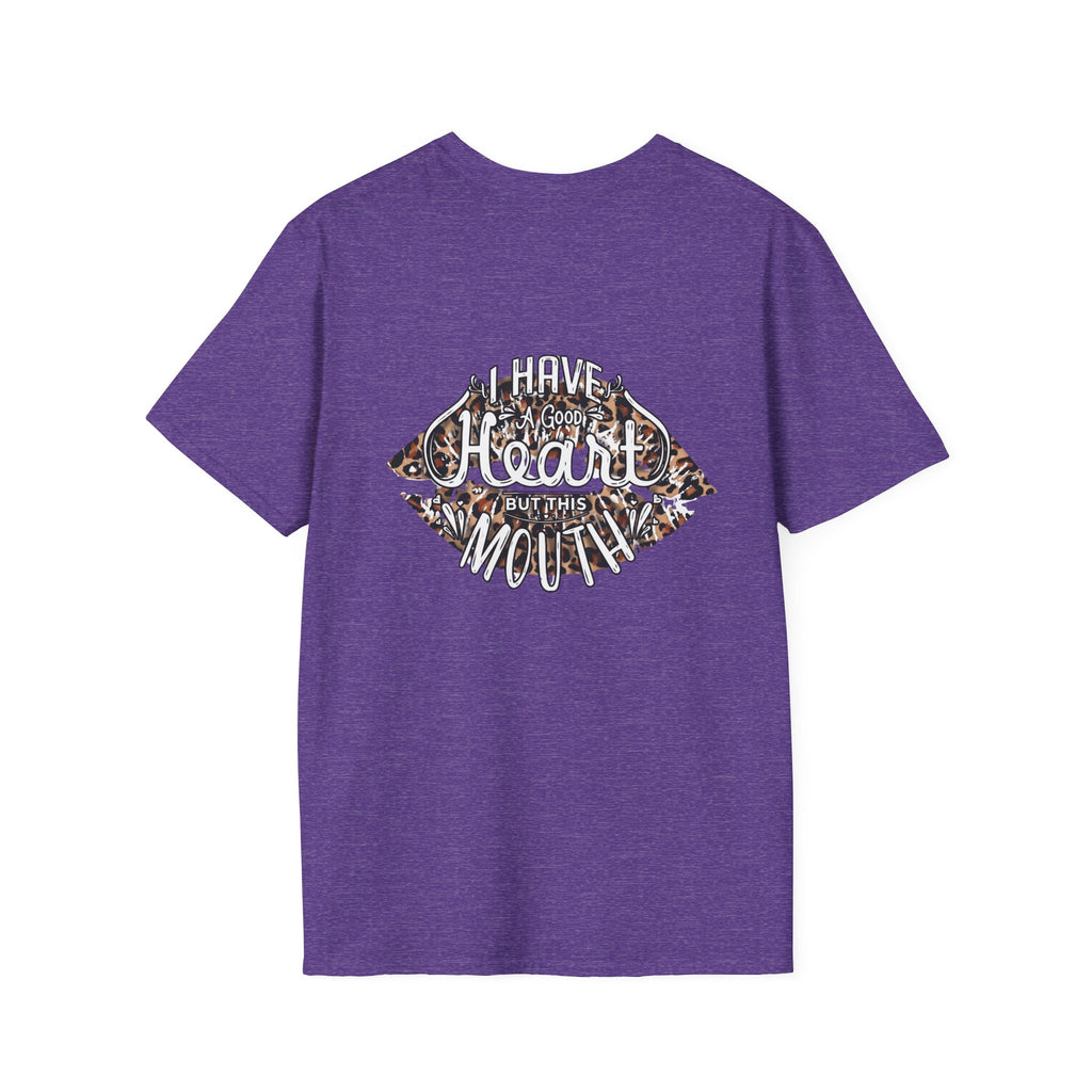 Leopard Kiss T-Shirt — Small Glam Lip Print Tee