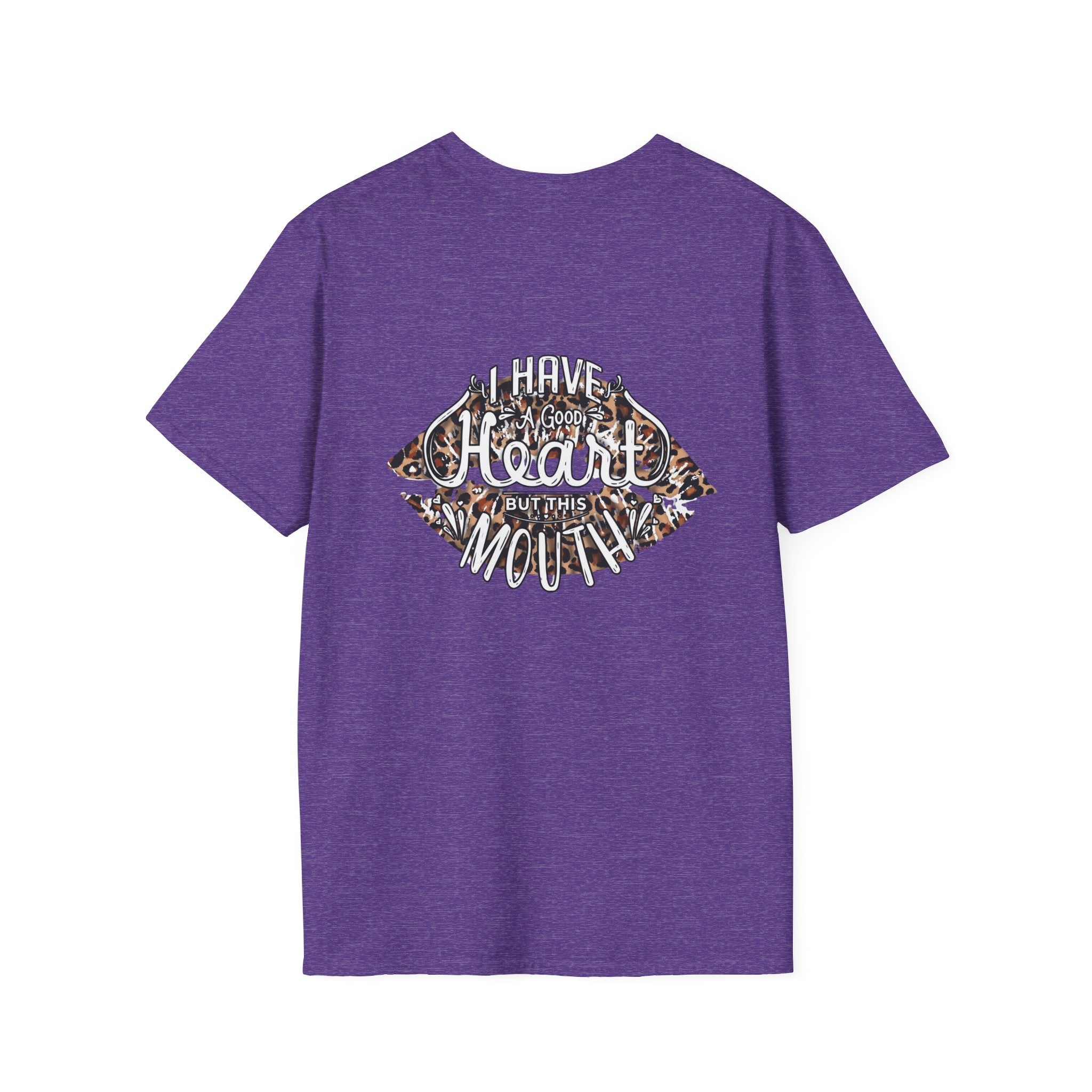Leopard Kiss T-Shirt — Small Glam Lip Print Tee