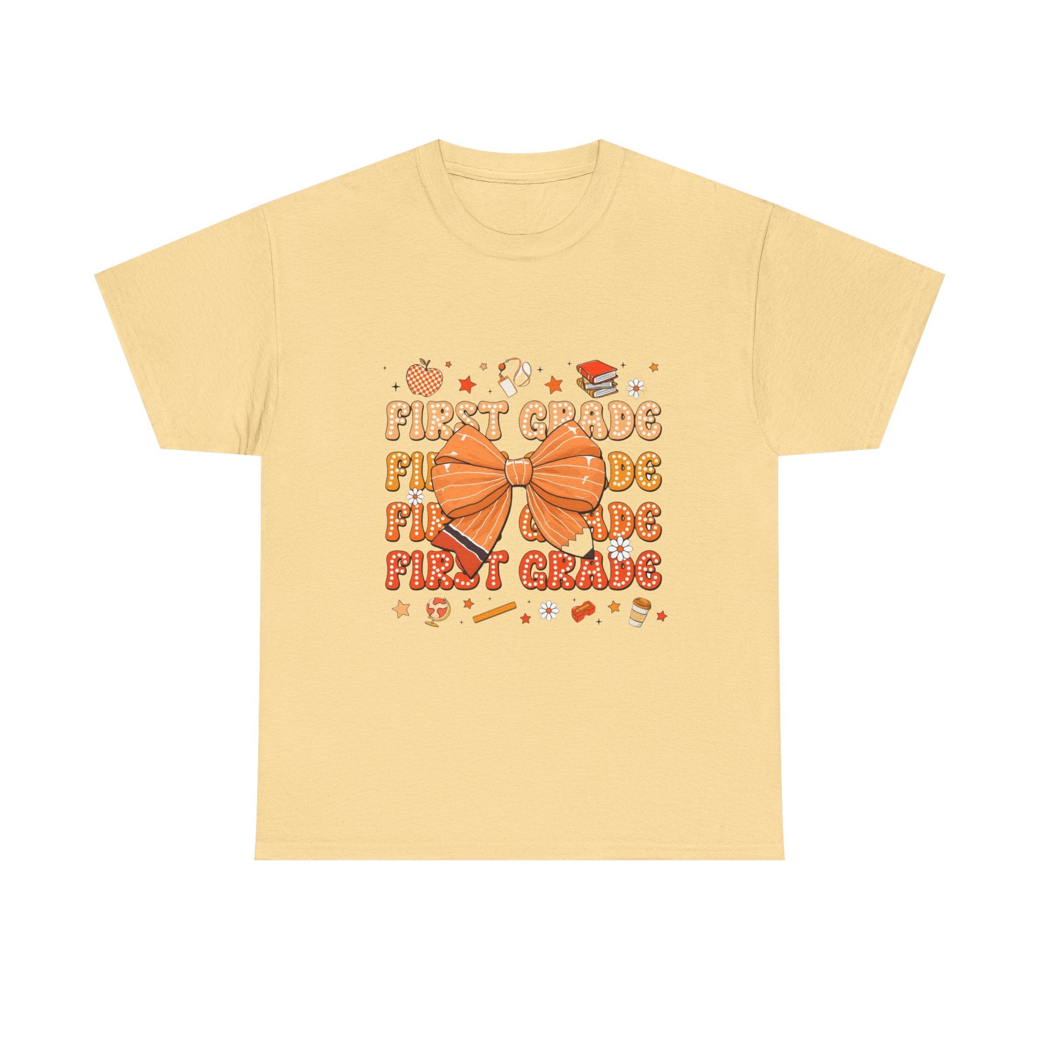 First Grade Bow T‑Shirt – Cute Back‑to‑School Teacher & Student Tee