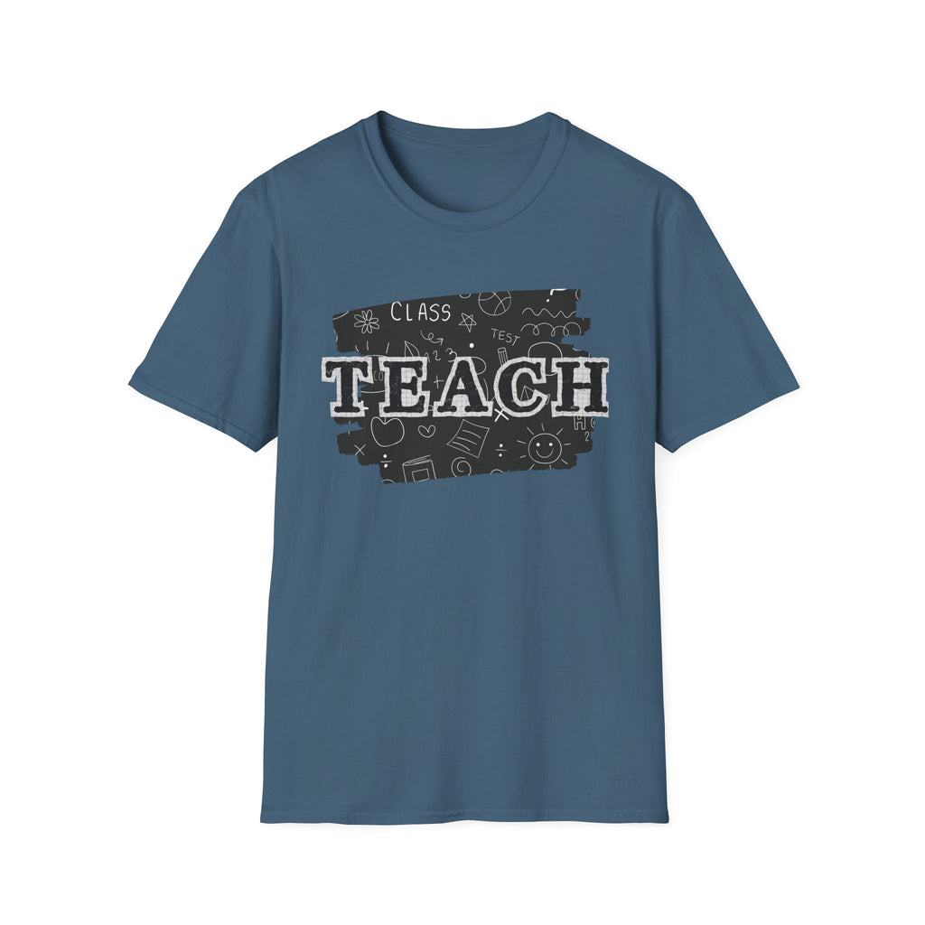 Teacher Chalkboard Graphic T‑Shirt — TEACH Typography Design