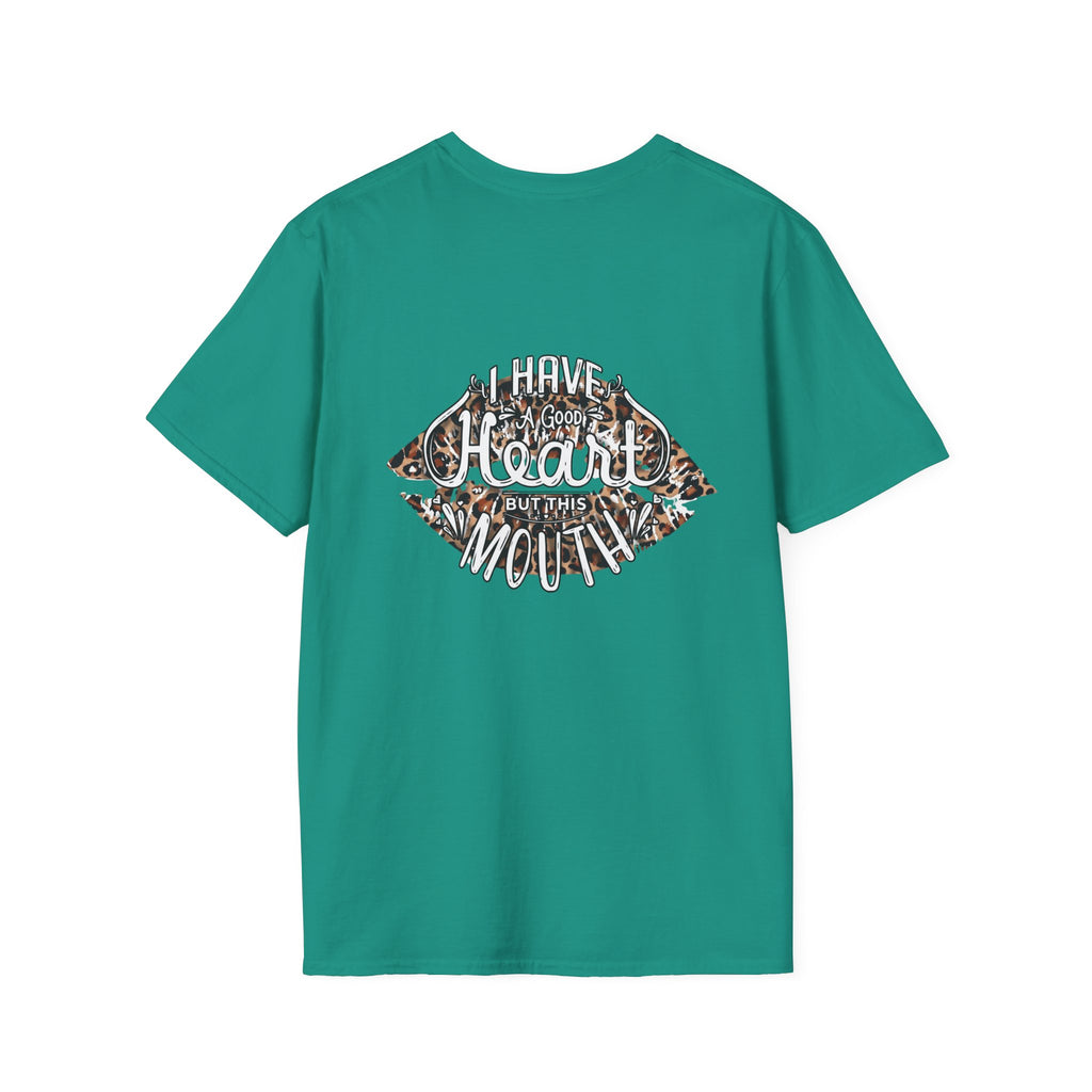 Leopard Kiss T-Shirt — Small Glam Lip Print Tee