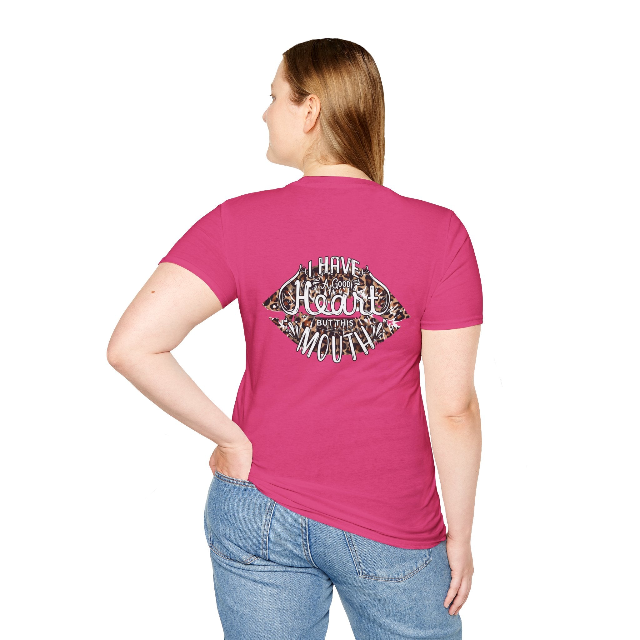 Leopard Kiss T-Shirt — Small Glam Lip Print Tee