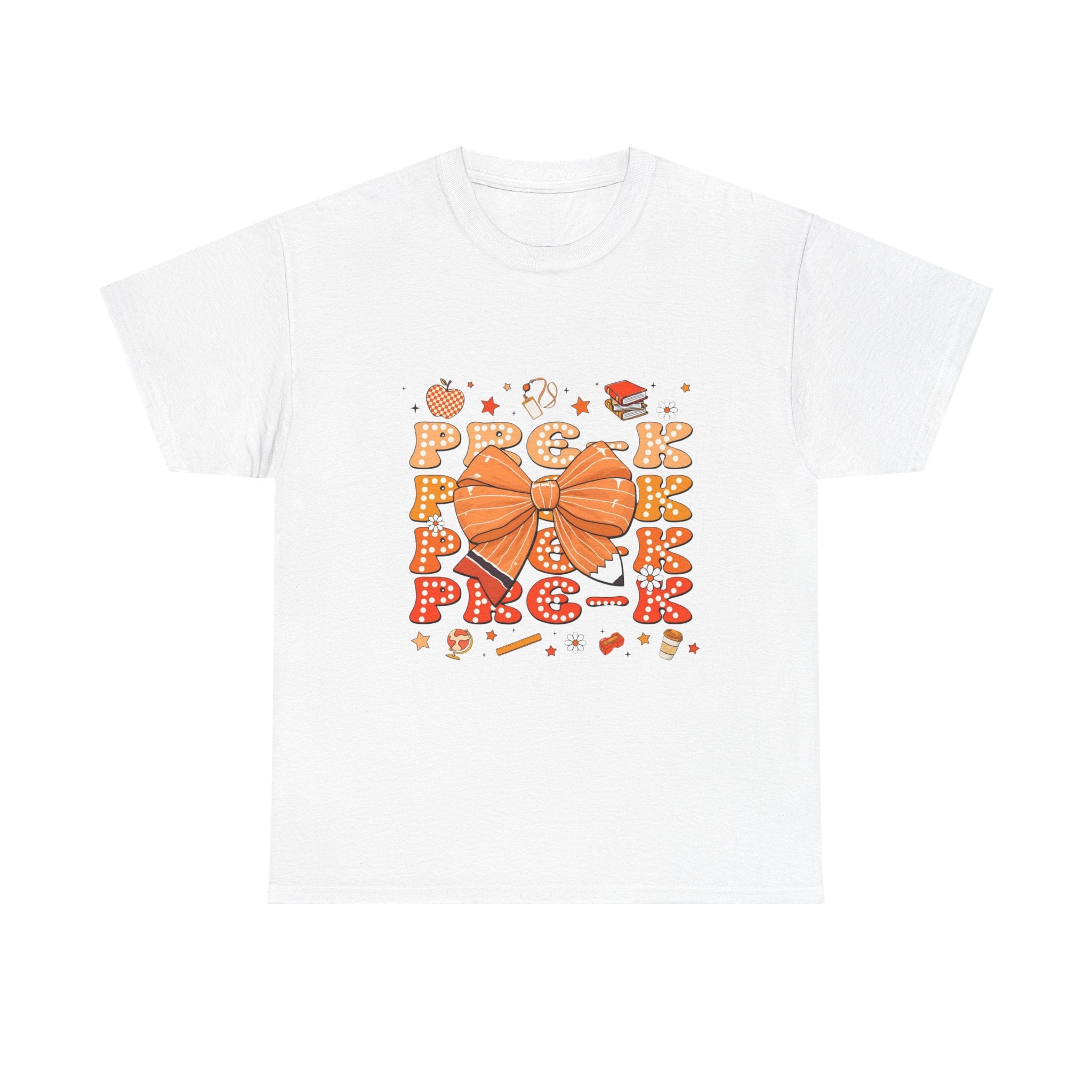 Pre-K Bow T-Shirt — Cute Fall Pumpkin Graphic Tee