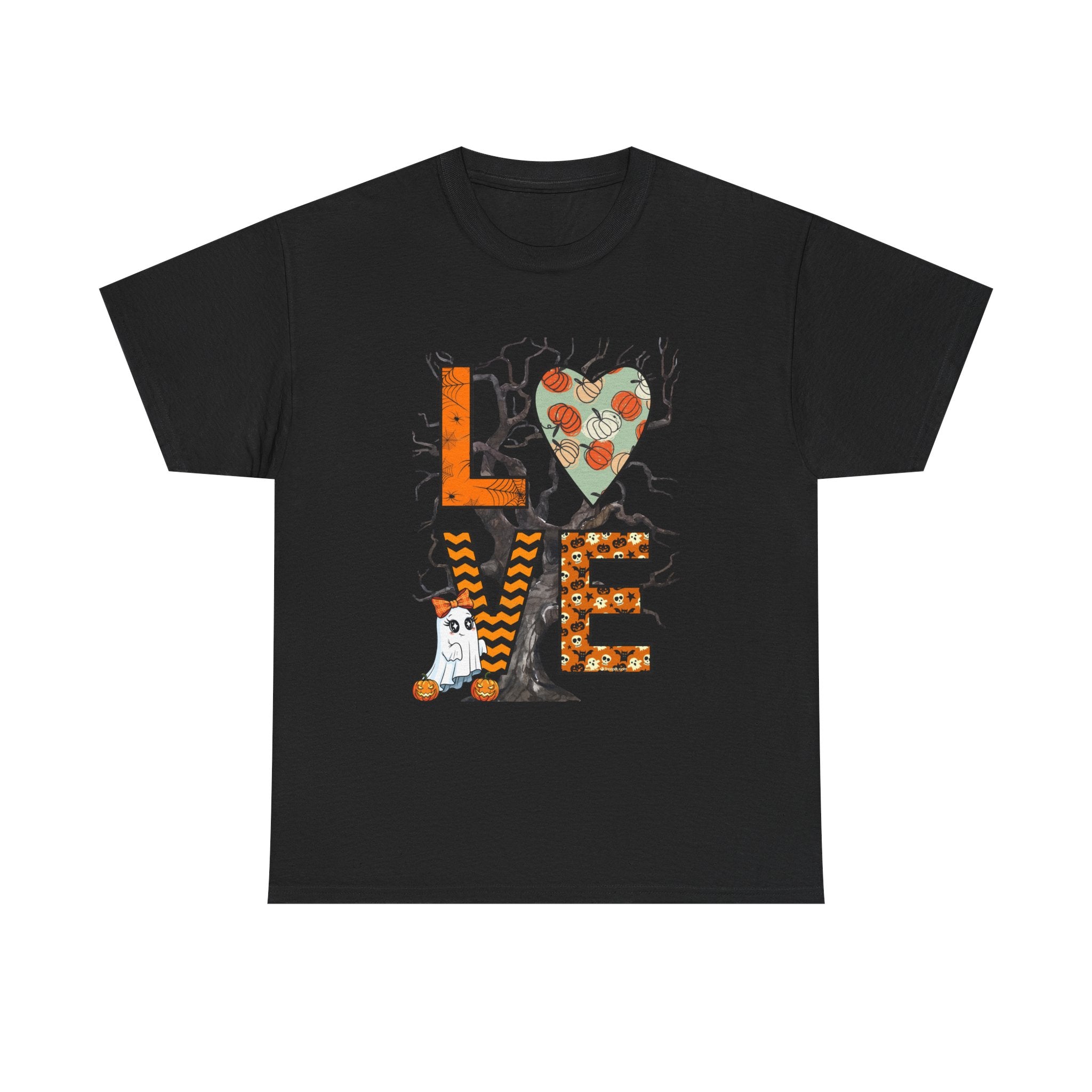 LOVE Halloween T-Shirt — Spooky Pumpkin Heart Graphic Tee