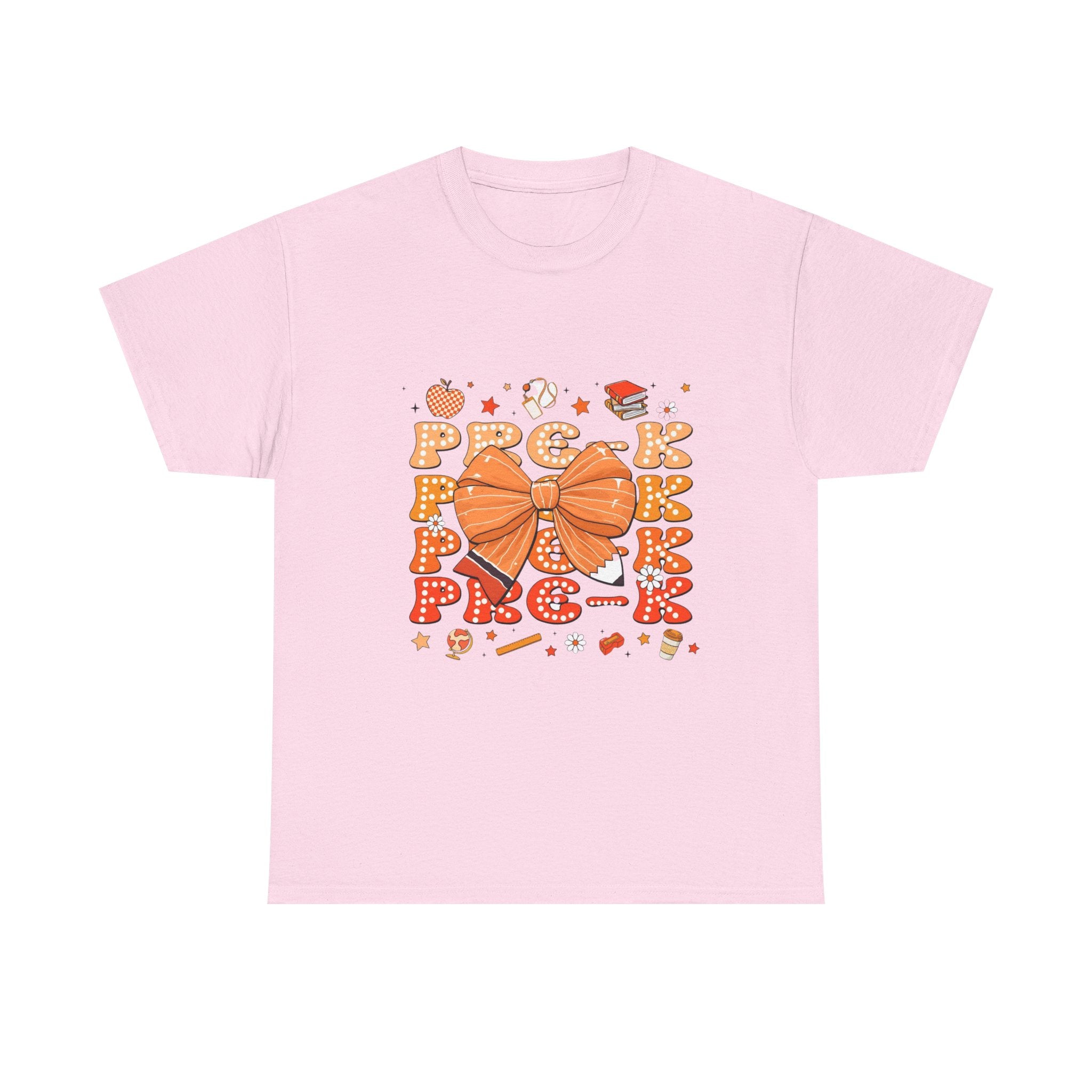 Pre-K Bow T-Shirt — Cute Fall Pumpkin Graphic Tee