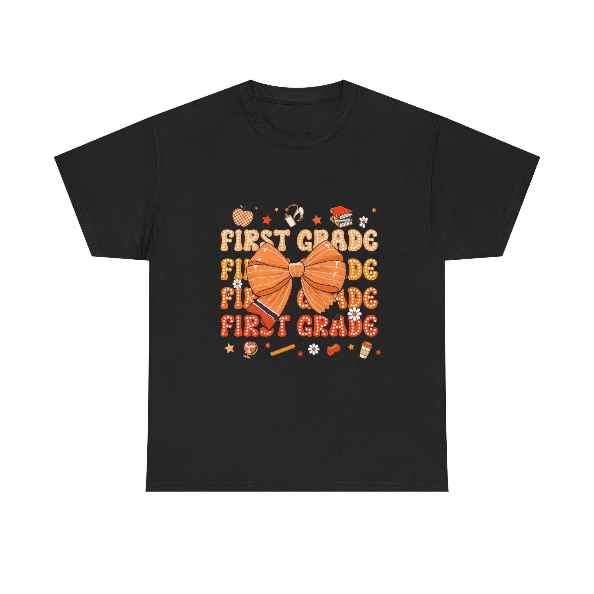 First Grade Bow T‑Shirt – Cute Back‑to‑School Teacher & Student Tee