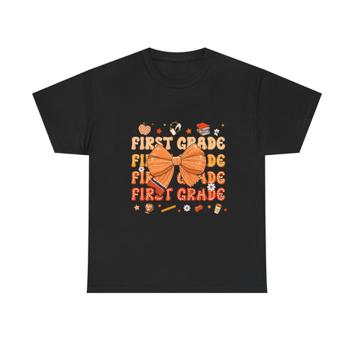 First Grade Bow T‑Shirt – Cute Back‑to‑School Teacher & Student Tee