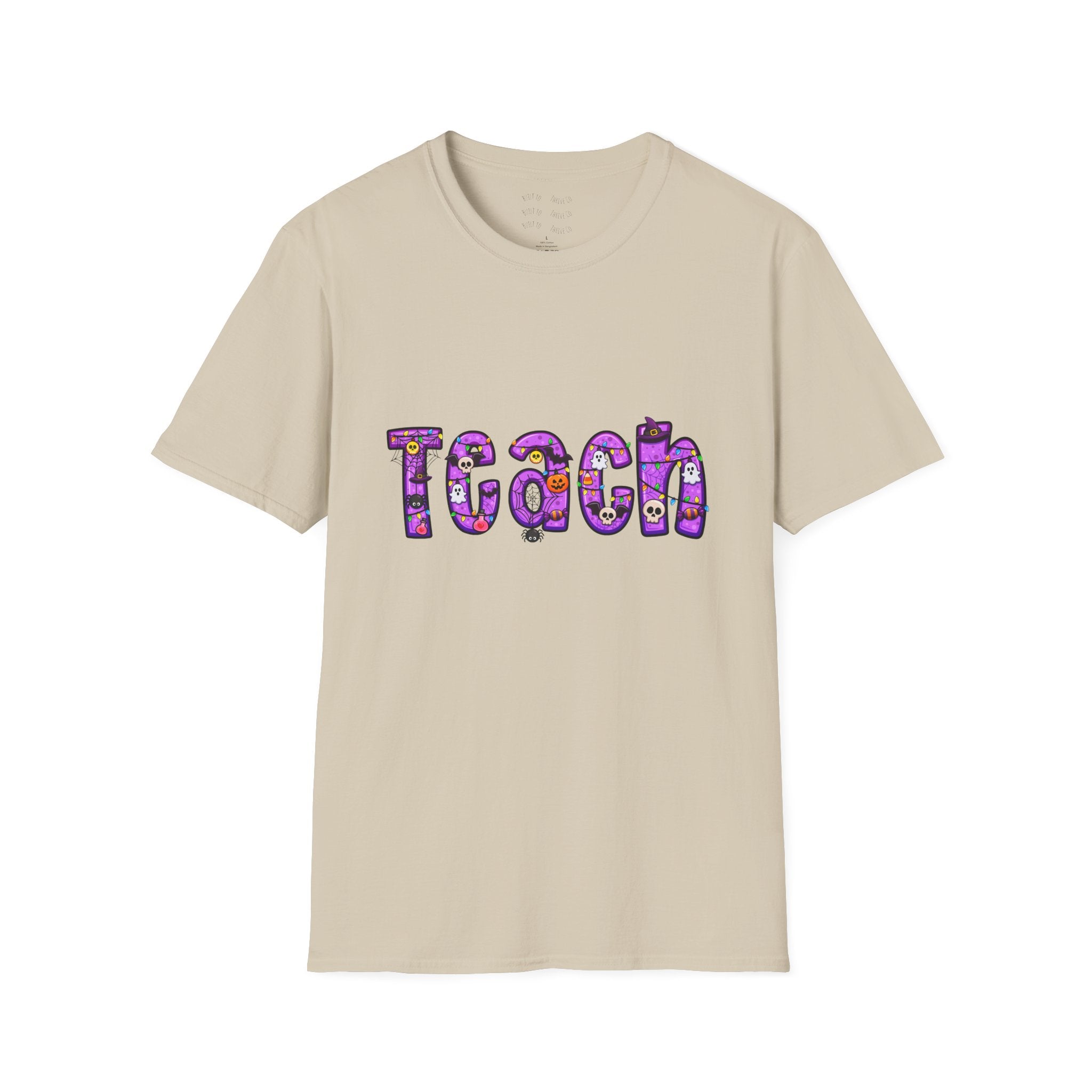 Halloween Purple Teach Unisex Softstyle T-Shirt